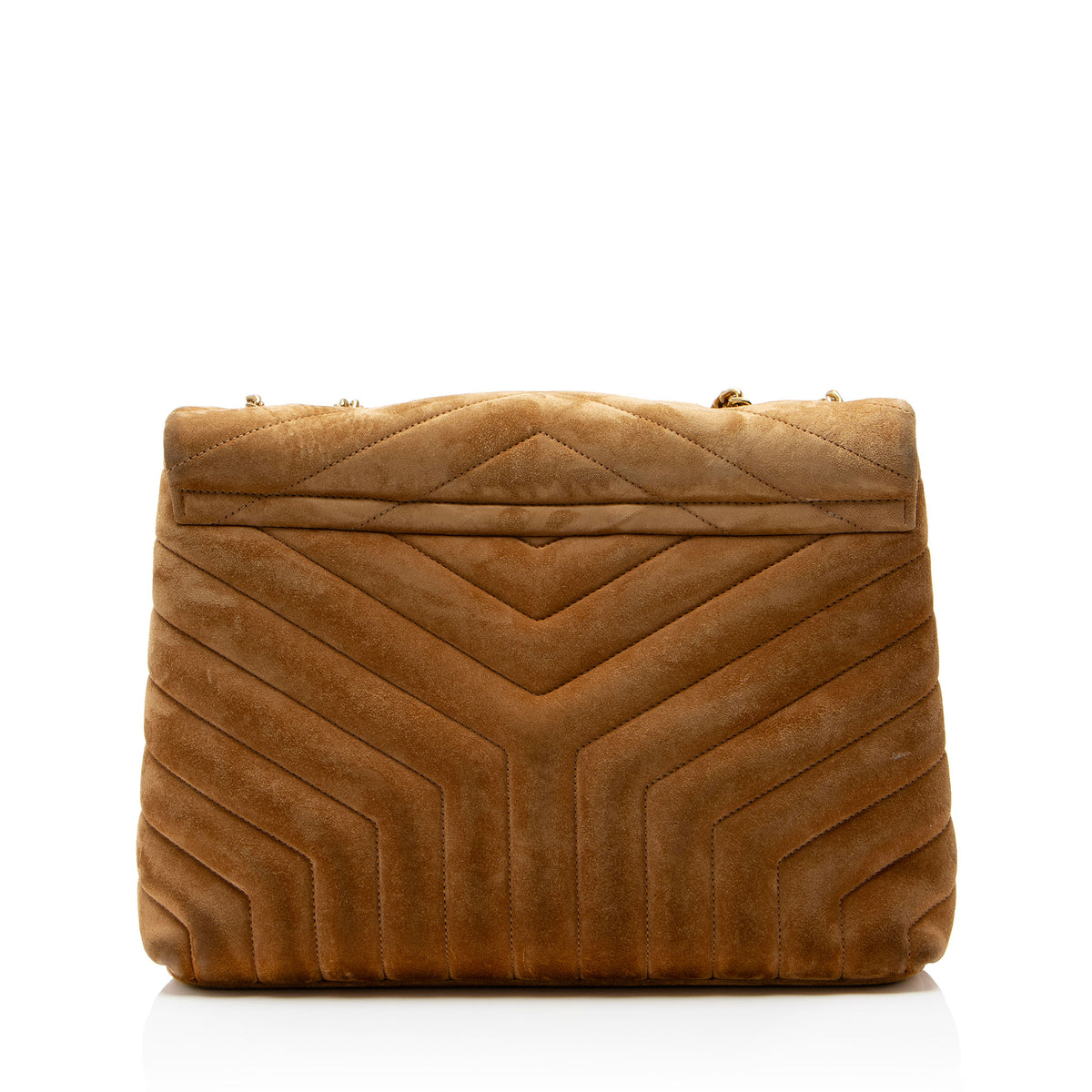 Saint Laurent Suede Monogram LouLou Chain Medium Shoulder Bag