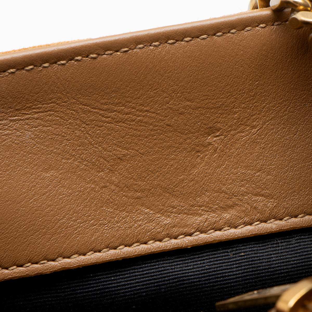 Saint Laurent Suede Monogram LouLou Chain Medium Shoulder Bag
