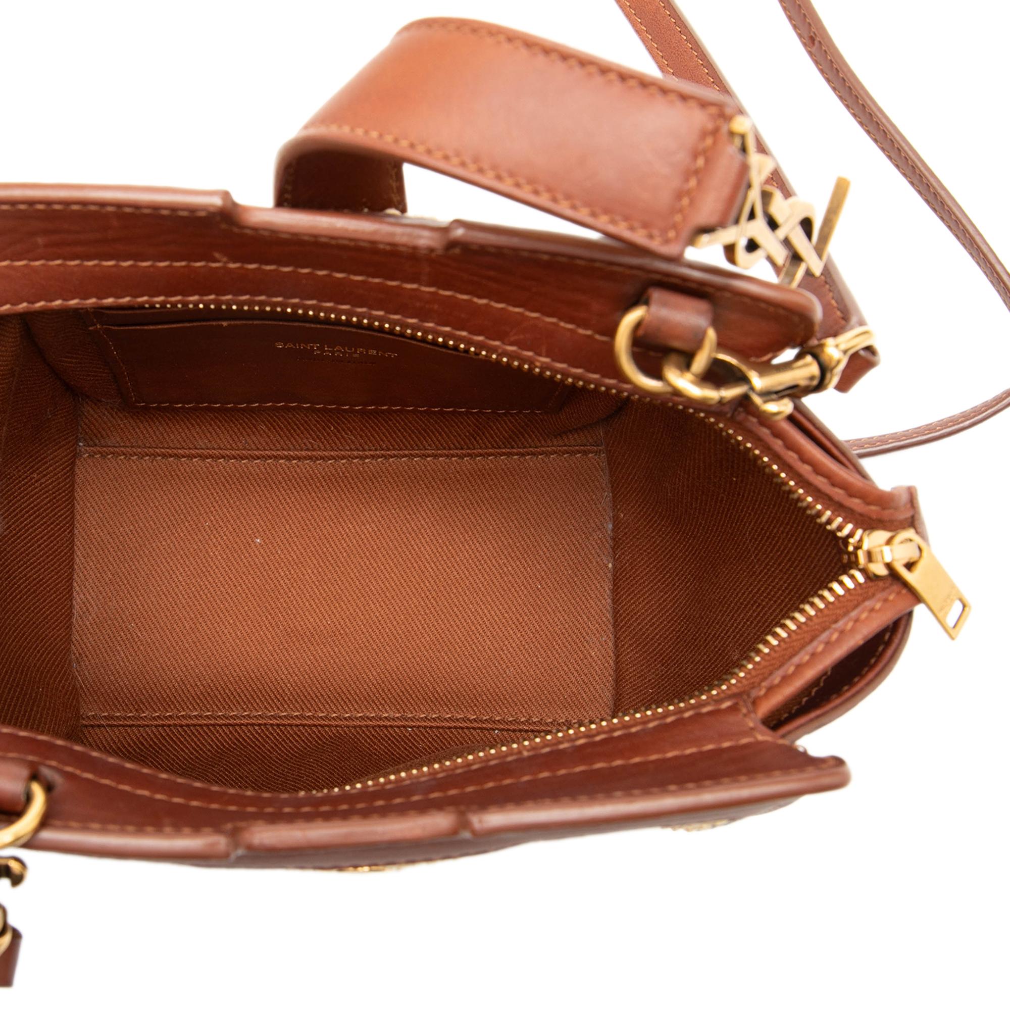 Saint Laurent Toy Raffia Monogram Downtown Cabas