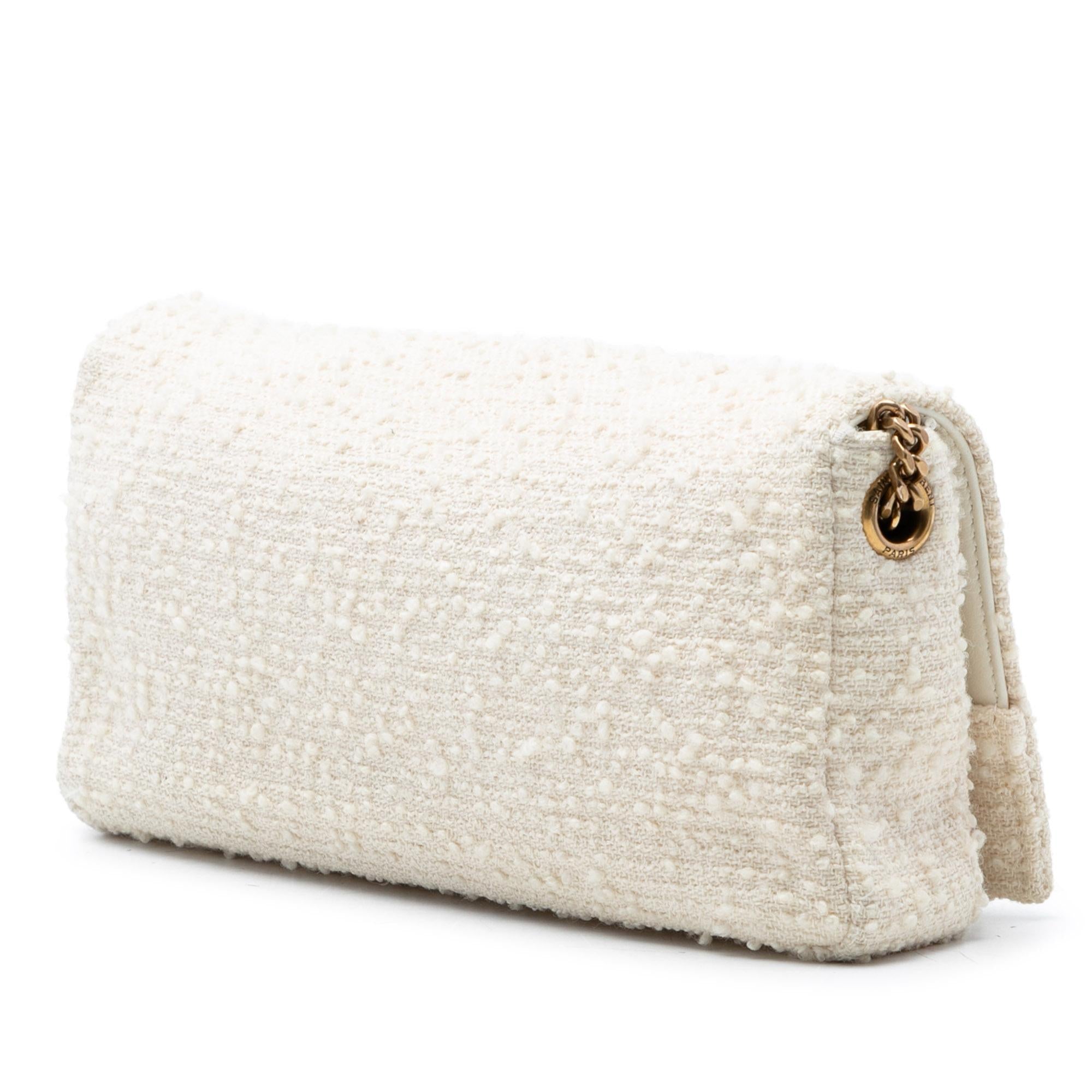 Saint Laurent Tweed Monogram Kate 99 Tassel Bag