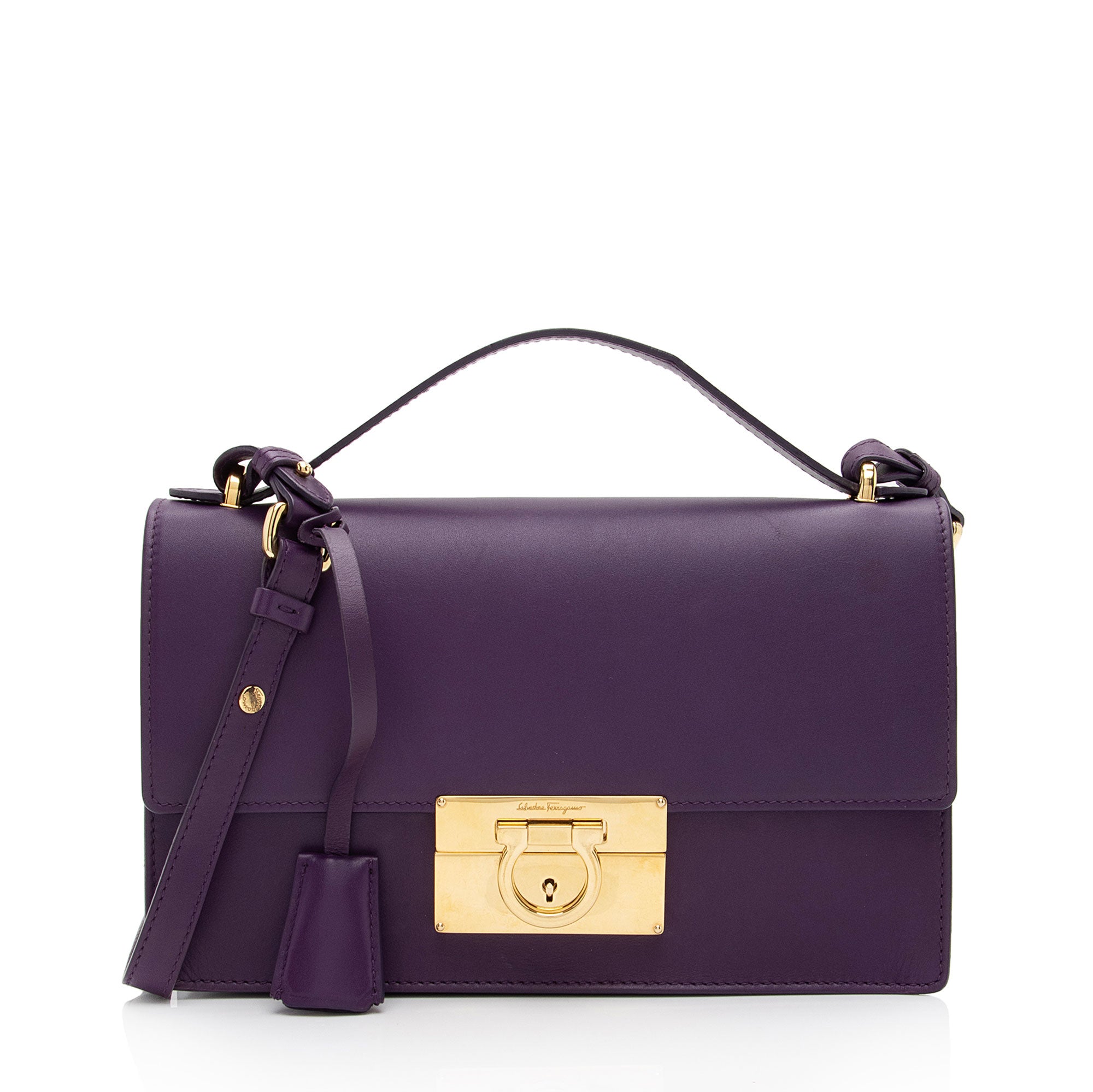 Salvatore Ferragamo Calfskin Aileen Shoulder Bag (SHF-DDDtxg)