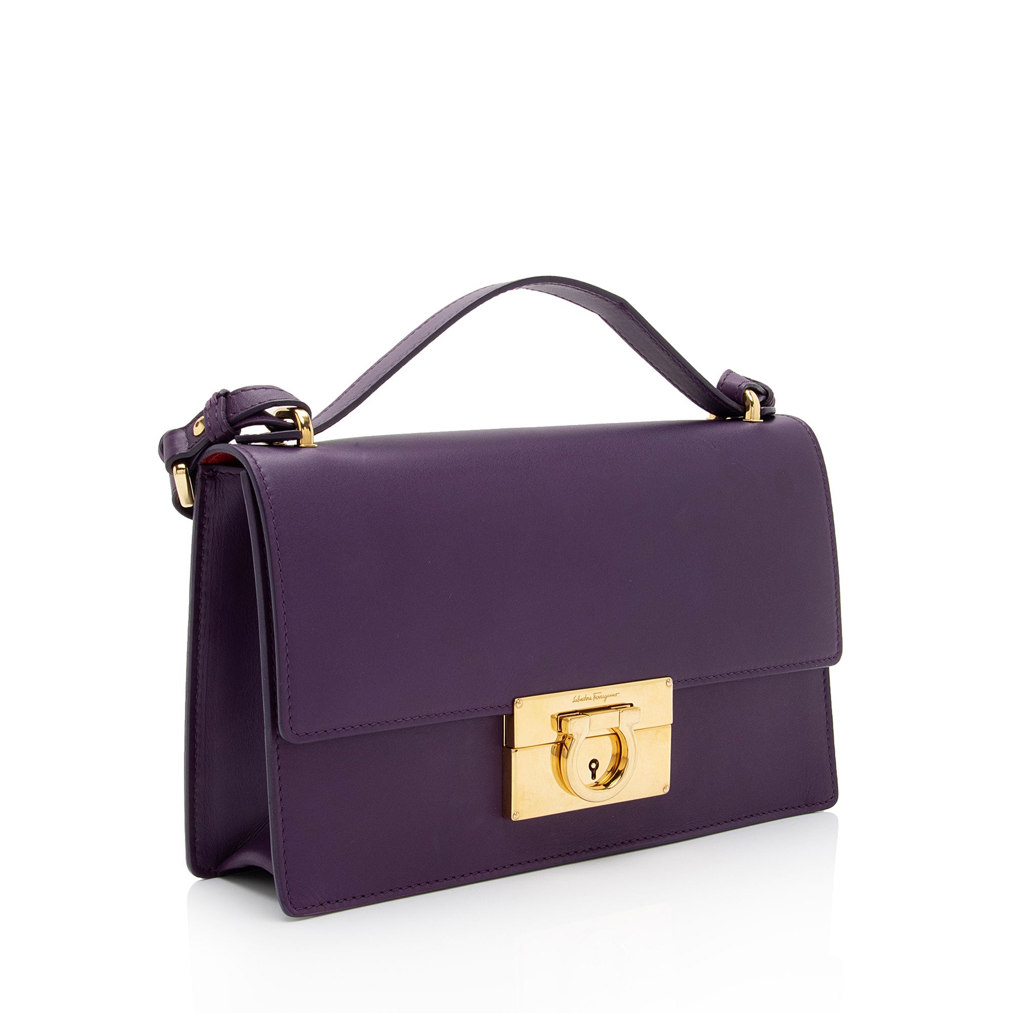 Salvatore Ferragamo Calfskin Aileen Shoulder Bag (SHF-DDDtxg)