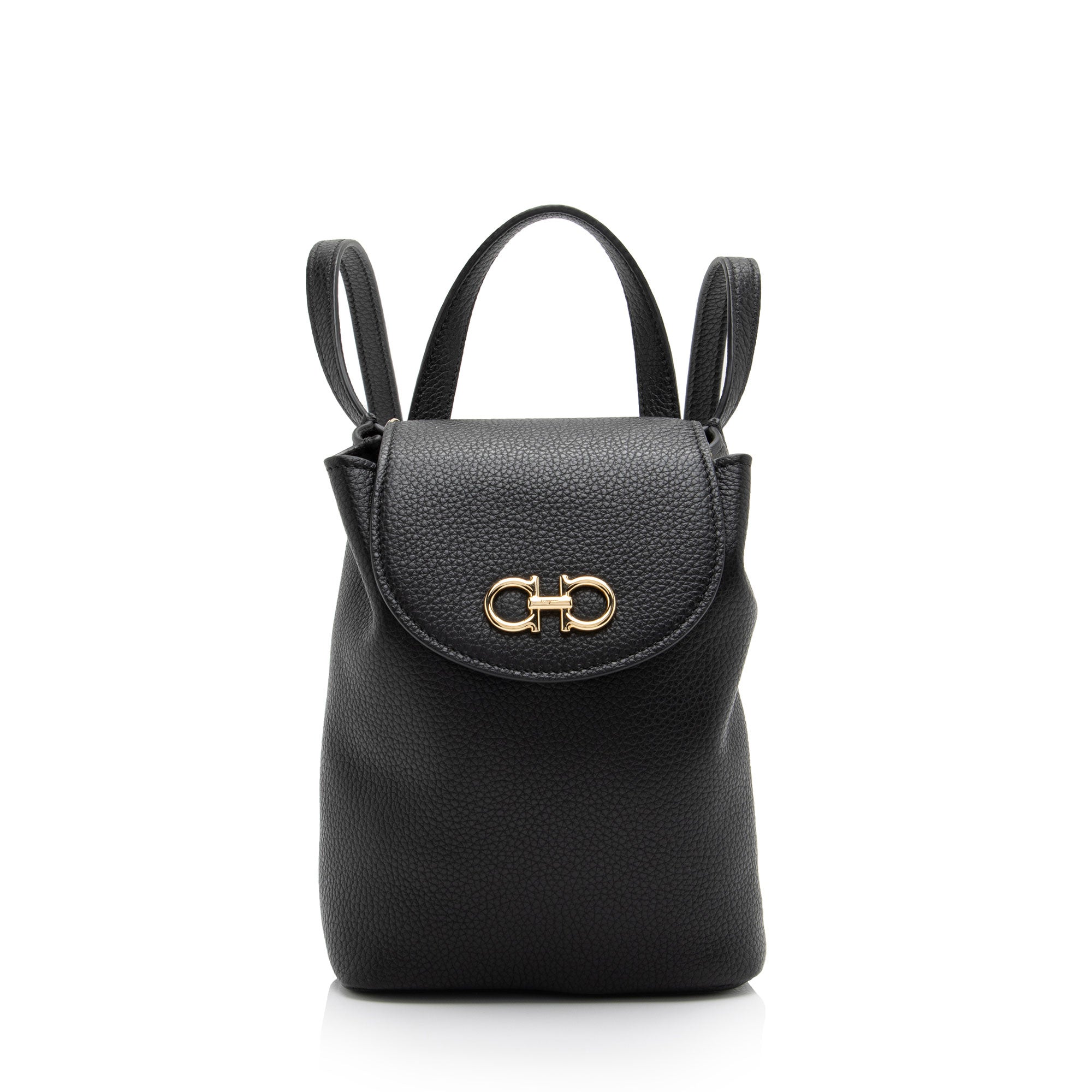 Salvatore Ferragamo Calfskin Gancini Mini Backpack (SHF-51pHFZ)