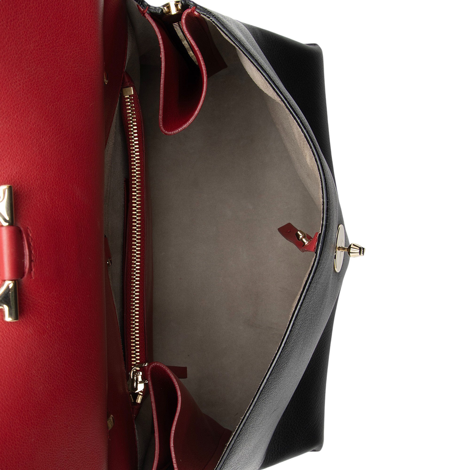 Salvatore Ferragamo Calfskin Jet Set Large Top Handle (SHF-VwIECE)