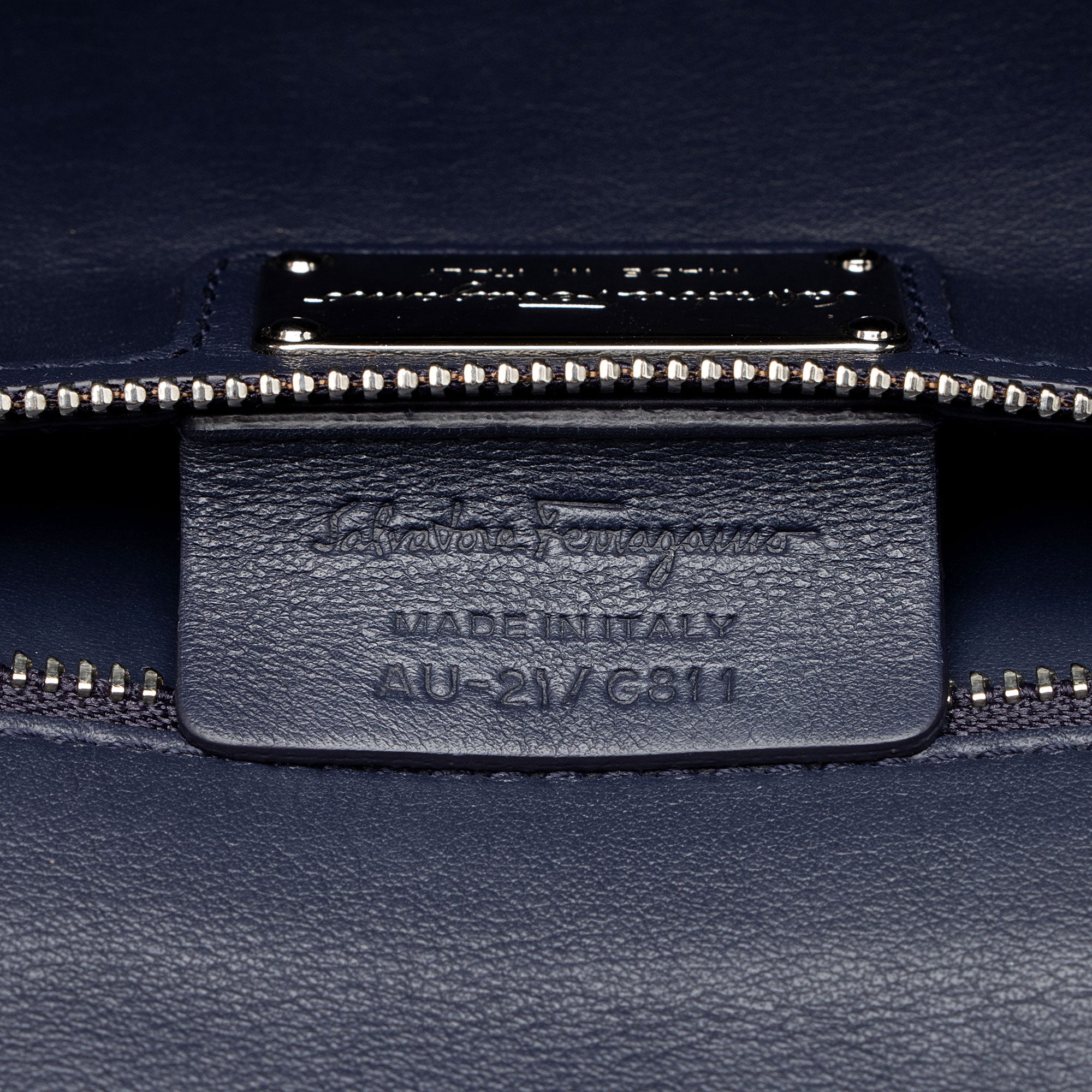 Ferragamo Calfskin Suede Vara Bow Chain Flap Bag