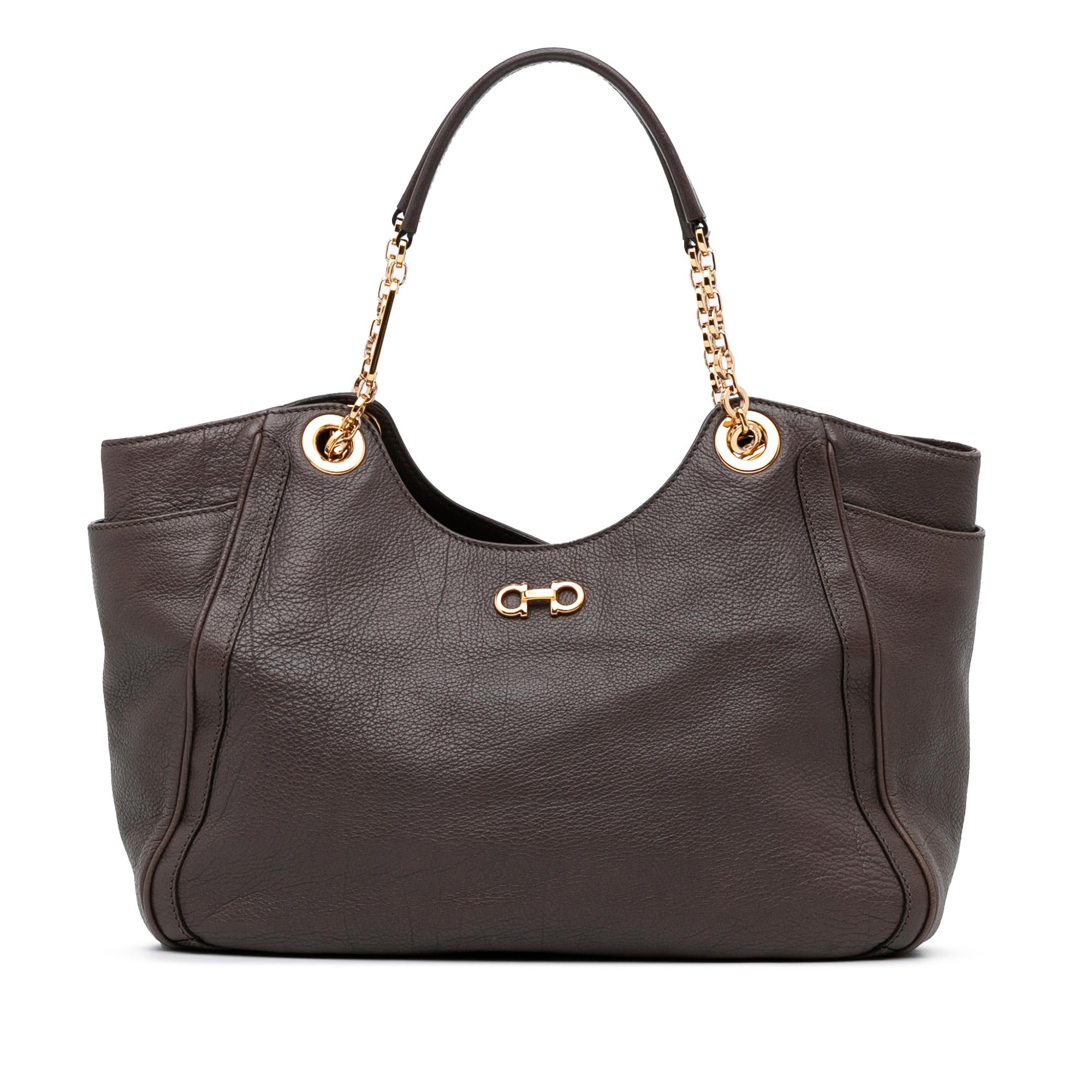 Salvatore Ferragamo Gancini Leather Tote (SHG-PYNwEt)