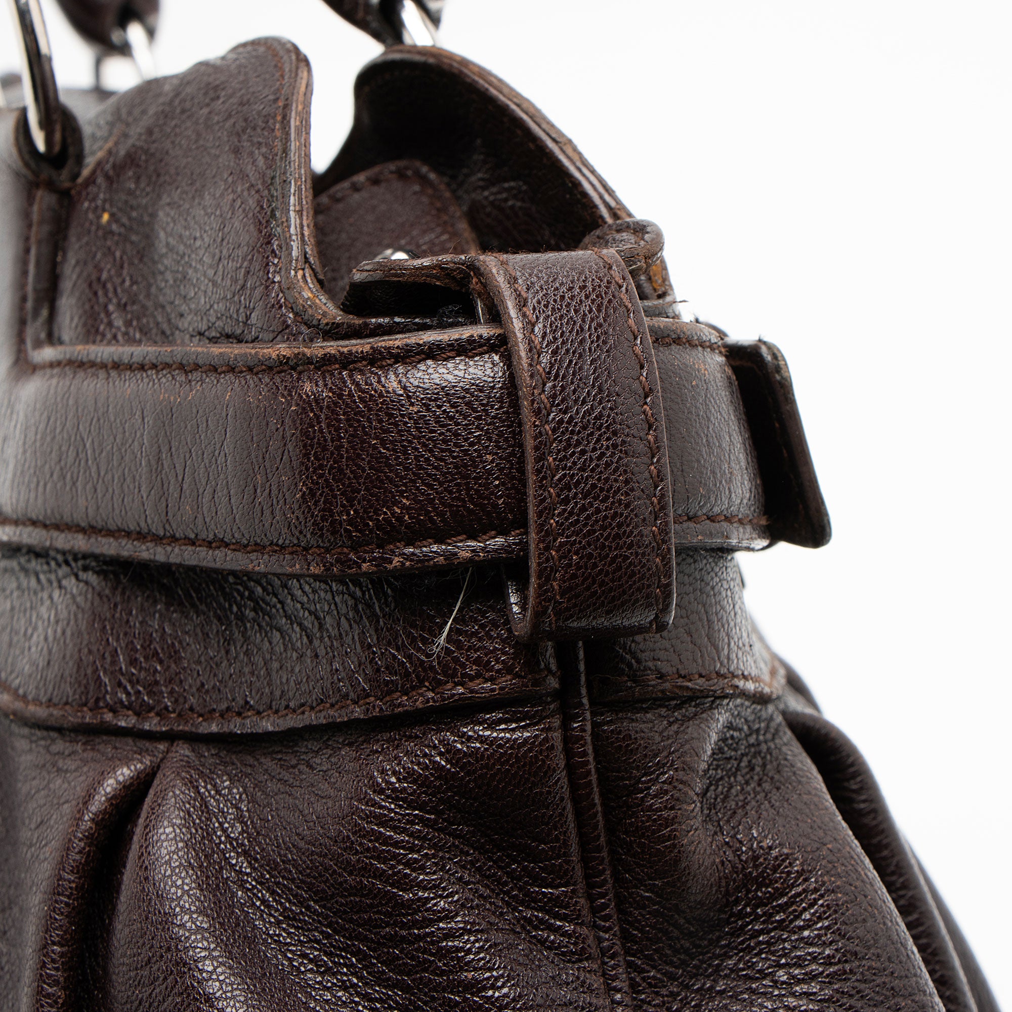 Salvatore Ferragamo Leather Gancini Marisa Satchel