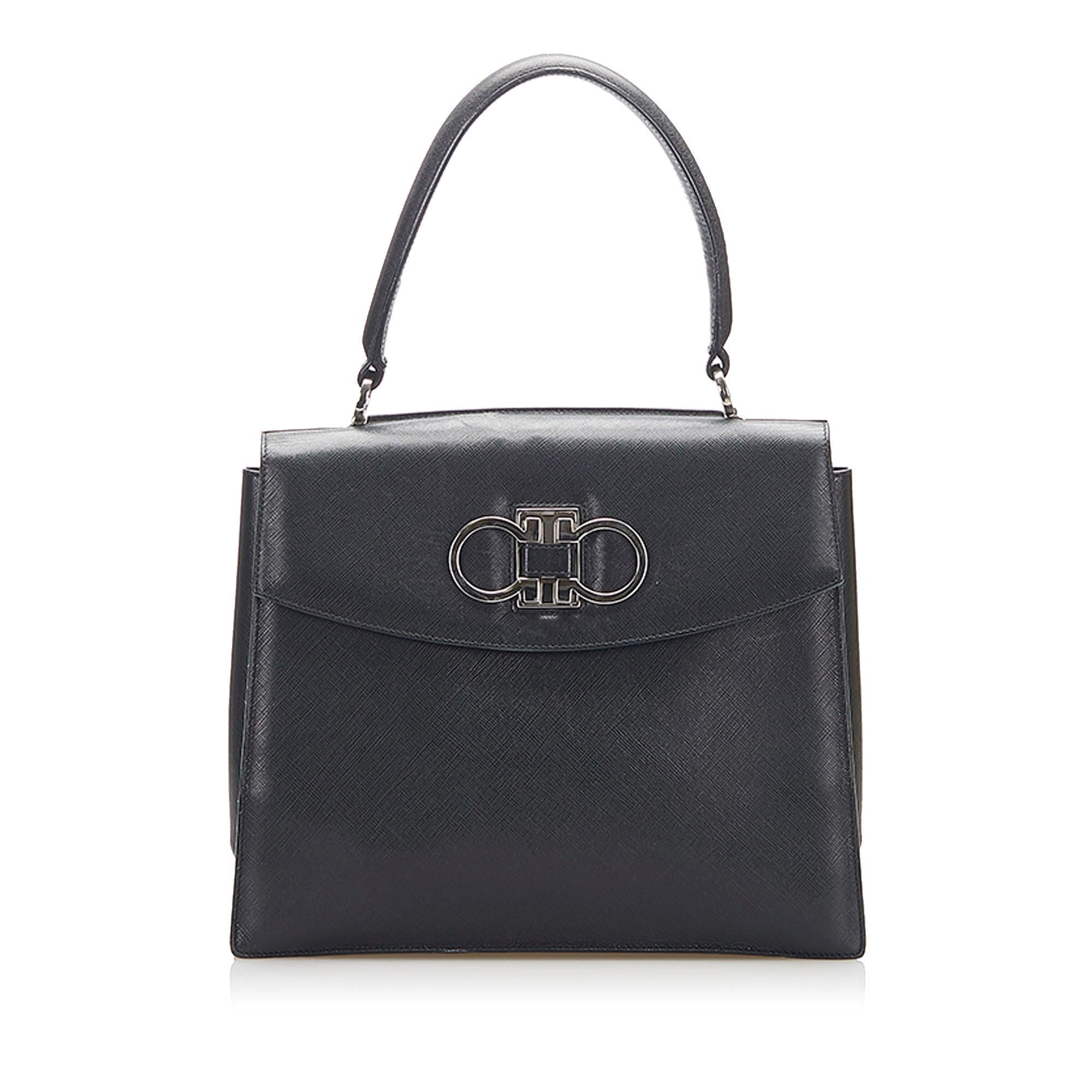 Salvatore Ferragamo Gancino Leather Handbag (SHG-37347)