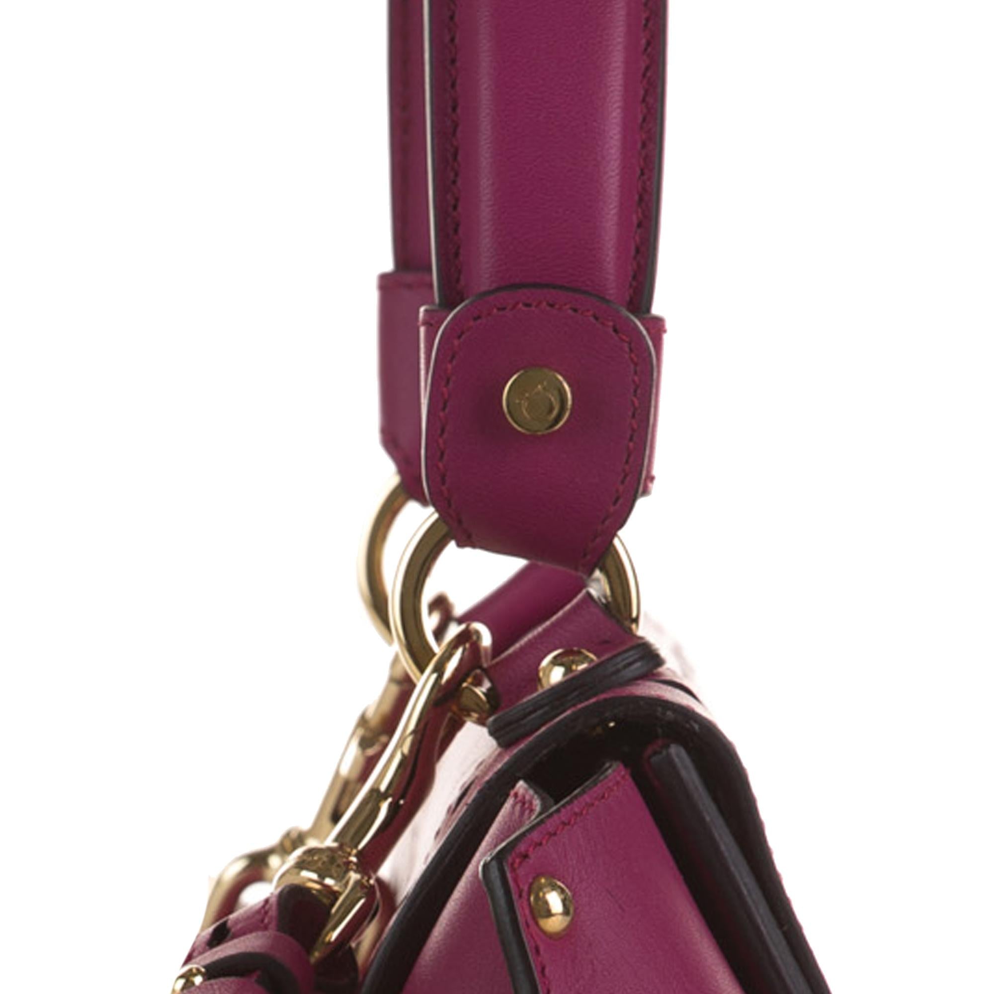 Salvatore Ferragamo Laser Cut Gancini Sofia Satchel (SHG-Rq9U0y)