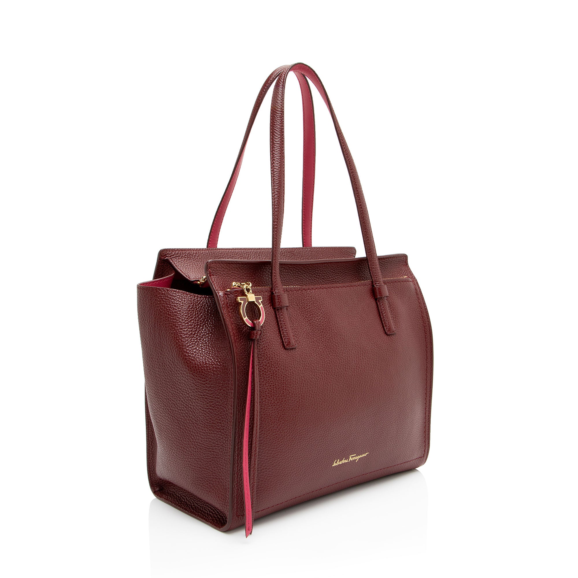Salvatore Ferragamo Leather Amy Medium Tote
