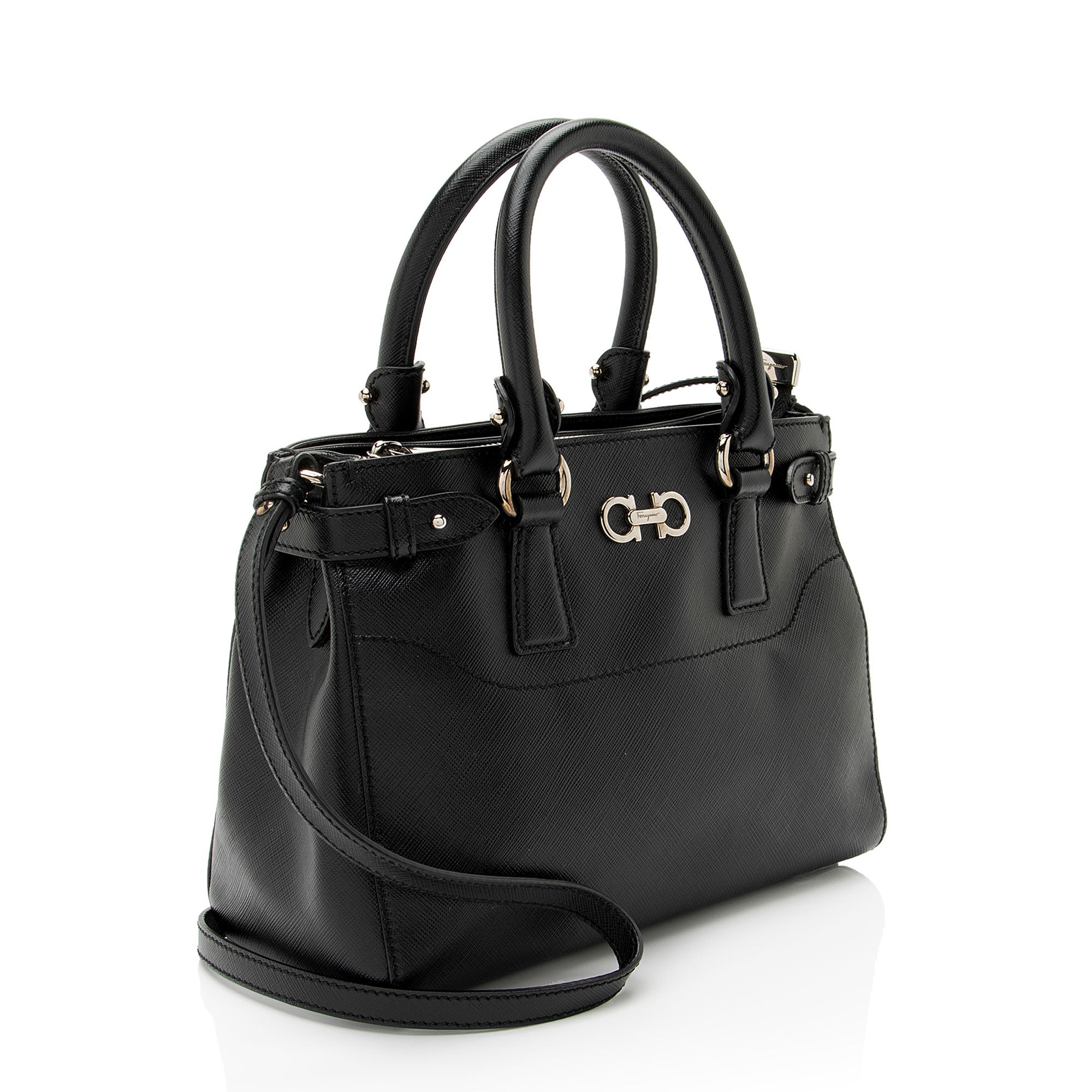 Salvatore Ferragamo Leather Batik Mini Tote