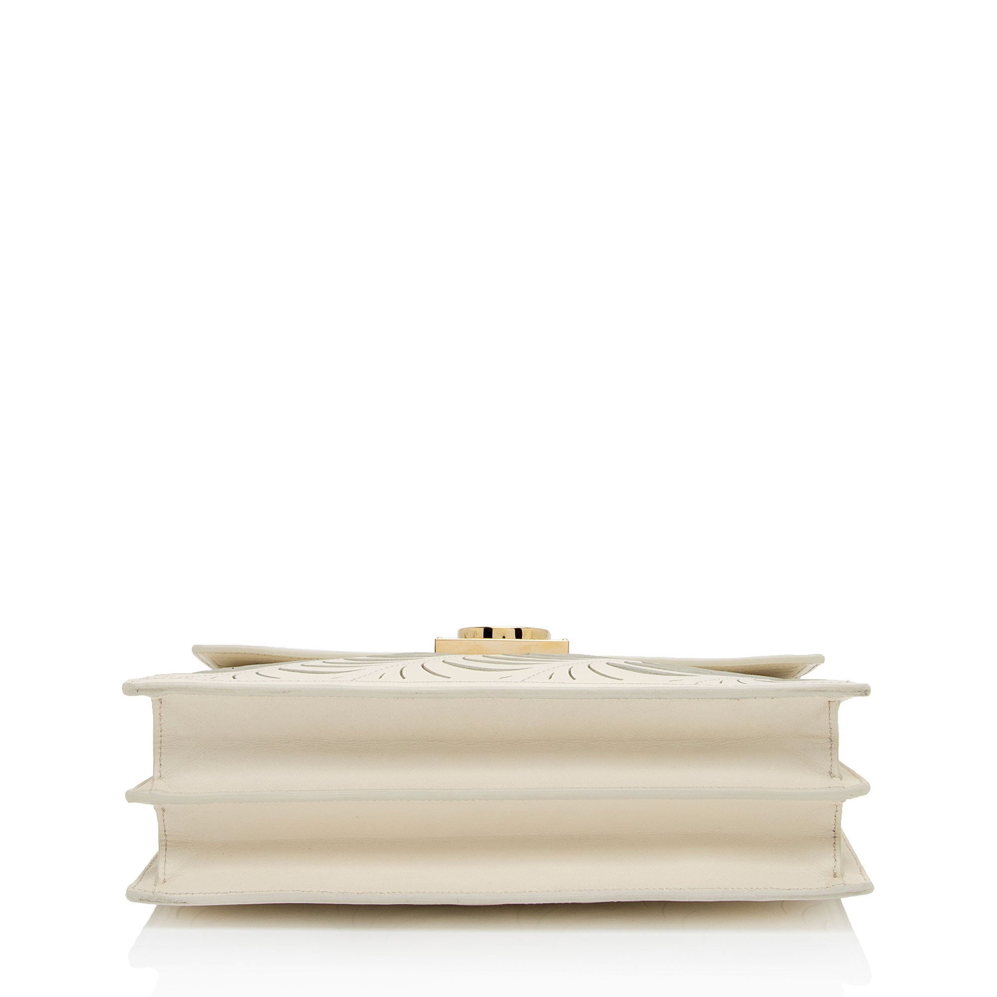 Salvatore Ferragamo Leather Laser Cut Top Handle (SHF-SMpnAH)