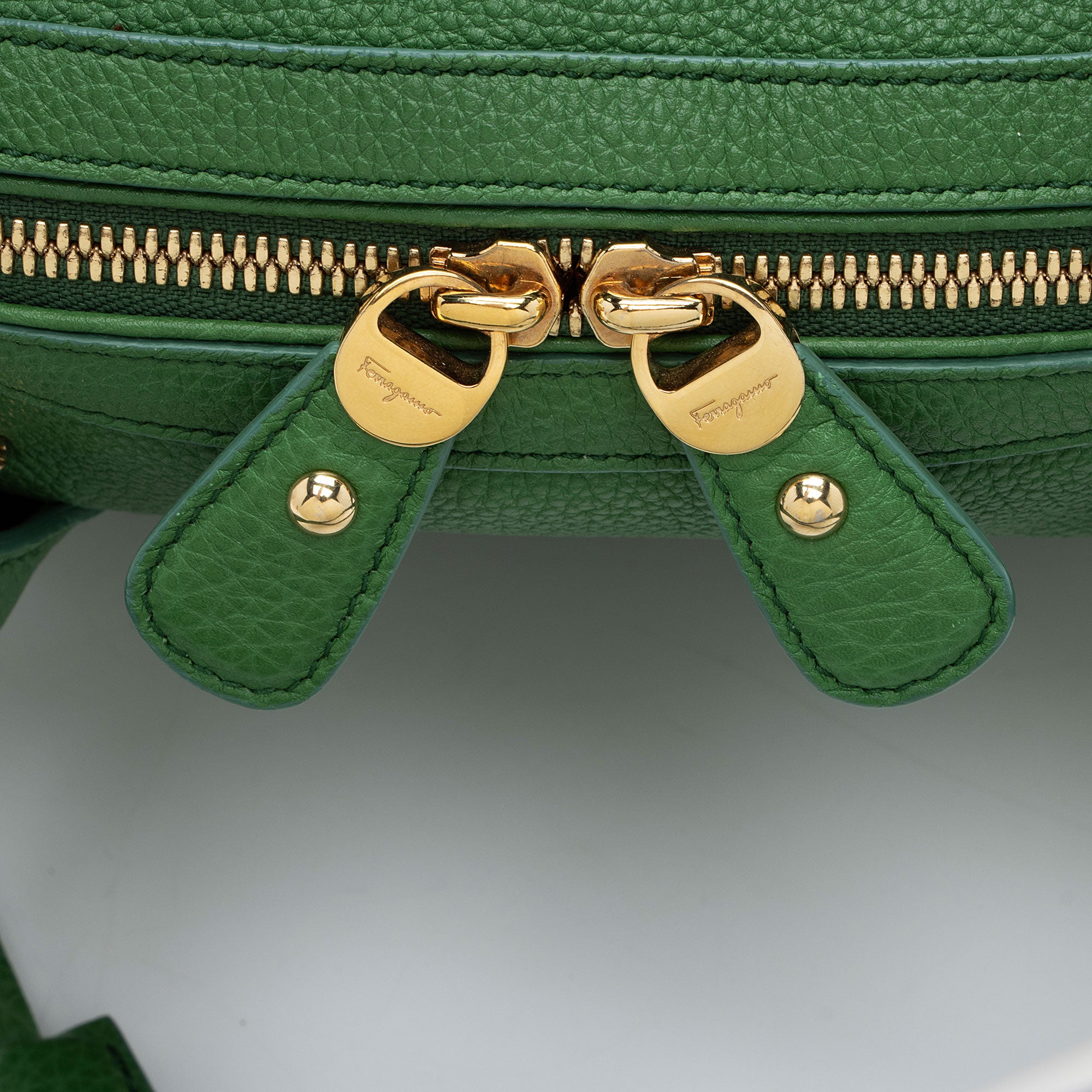 Salvatore Ferragamo Leather Fiamma Small Satchel