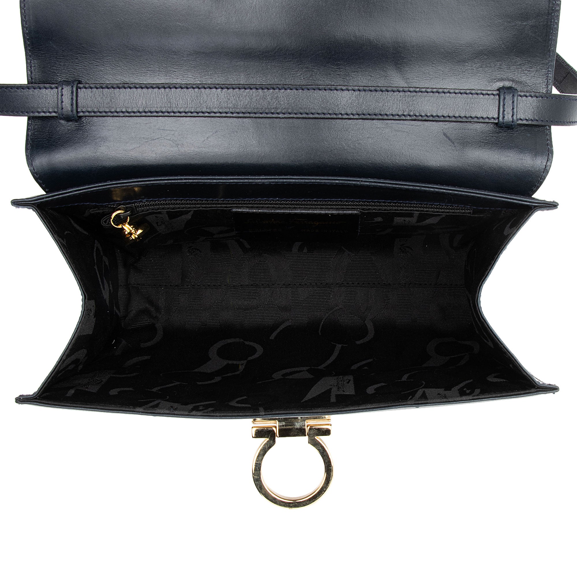 Salvatore Ferragamo Leather Gancini Convertible Small Top Handle Satchel (SHF-ClhLML)