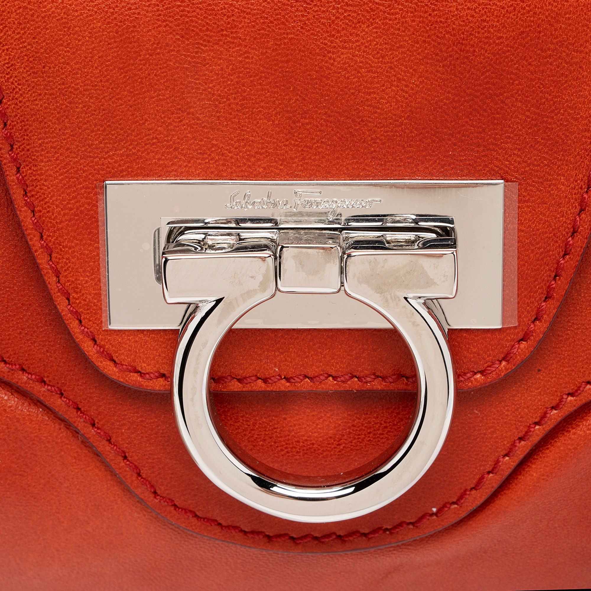 Salvatore Ferragamo Leather Gancini Marisa Satchel (SHF-Zmm7wo)