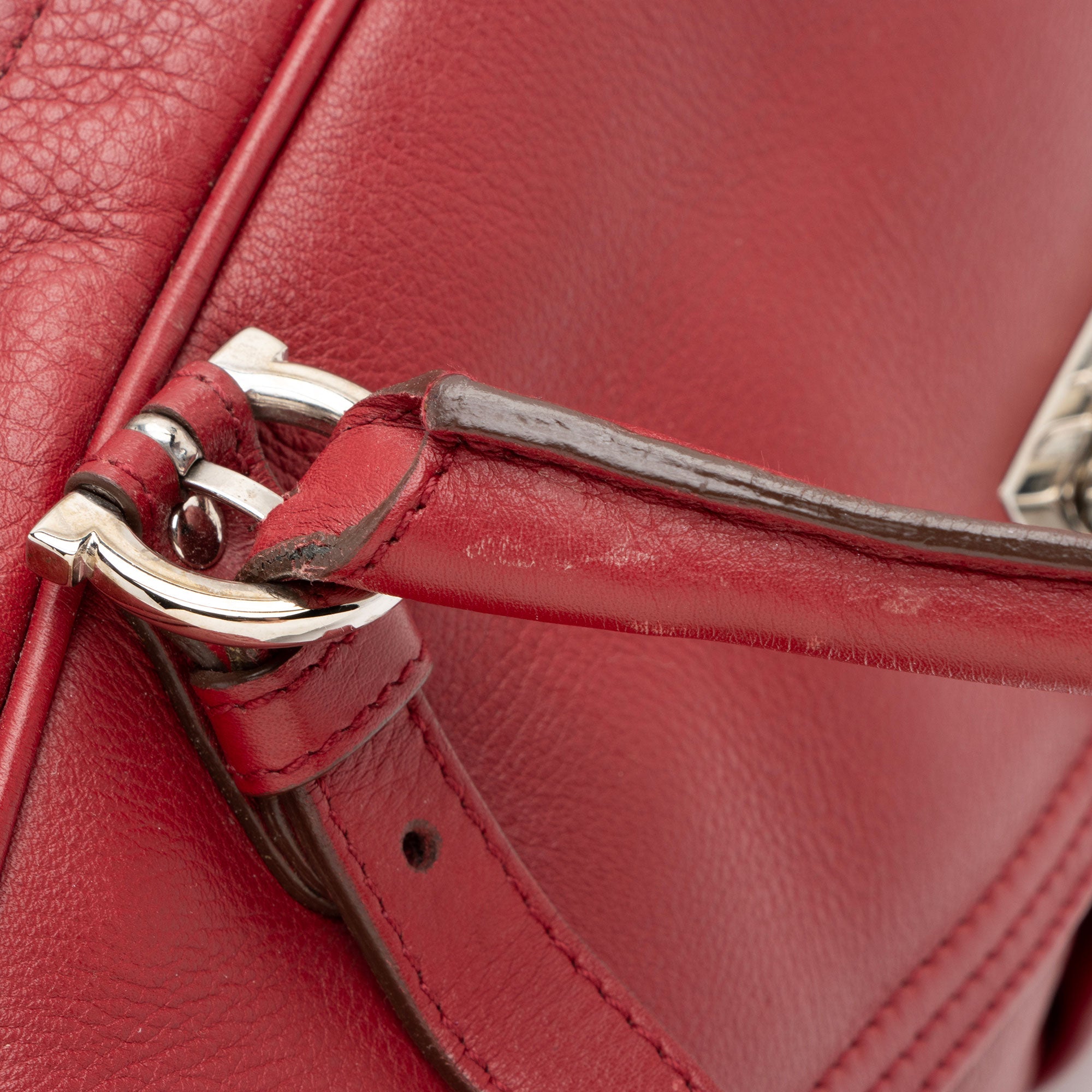 Salvatore Ferragamo Leather Gancini Marisa Satchel