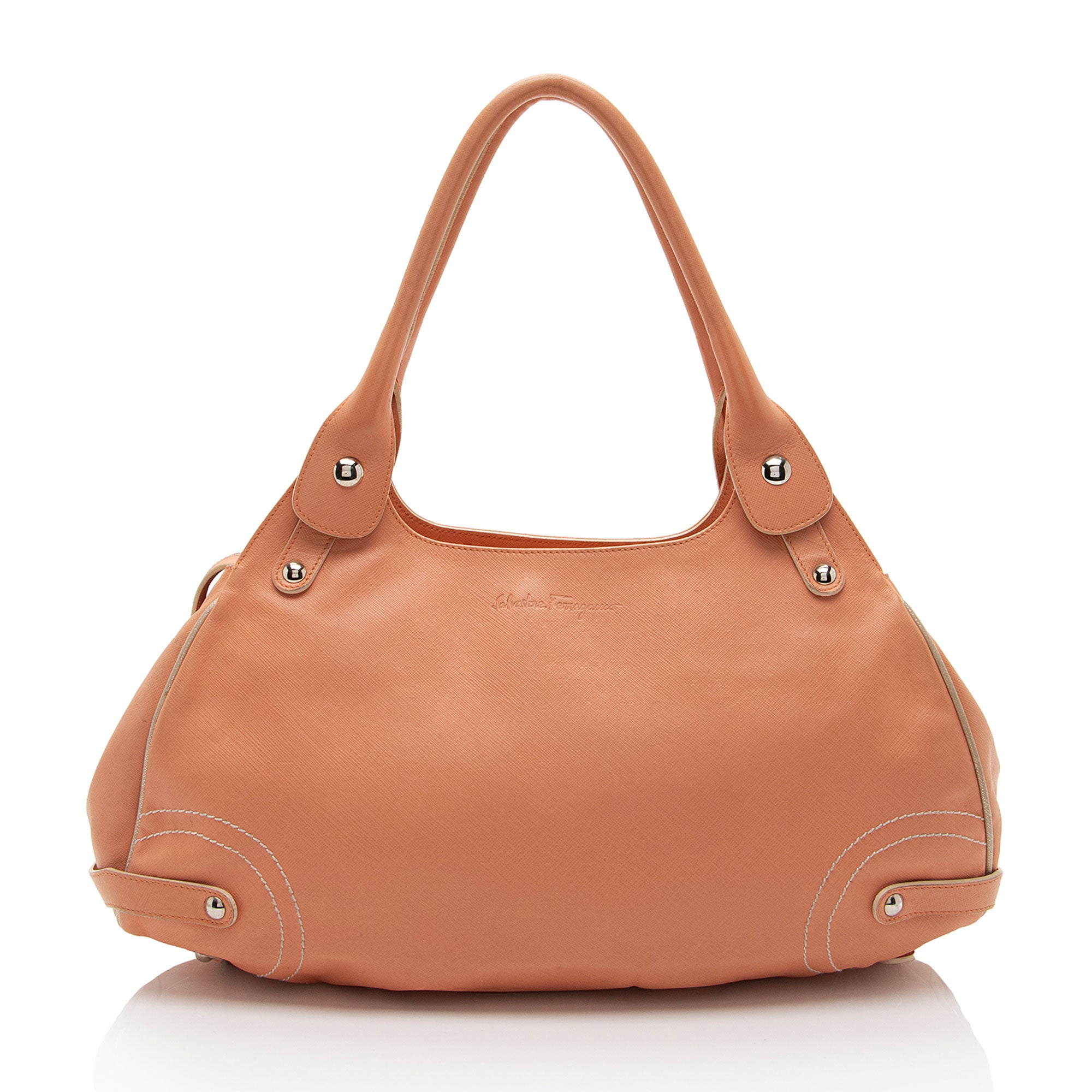 Salvatore Ferragamo Leather Gancio Buckle Hobo