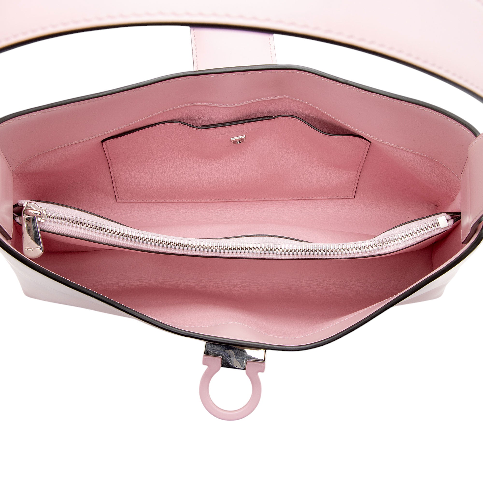 Ferragamo Leather Gancio Trifolio Small Shoulder Bag