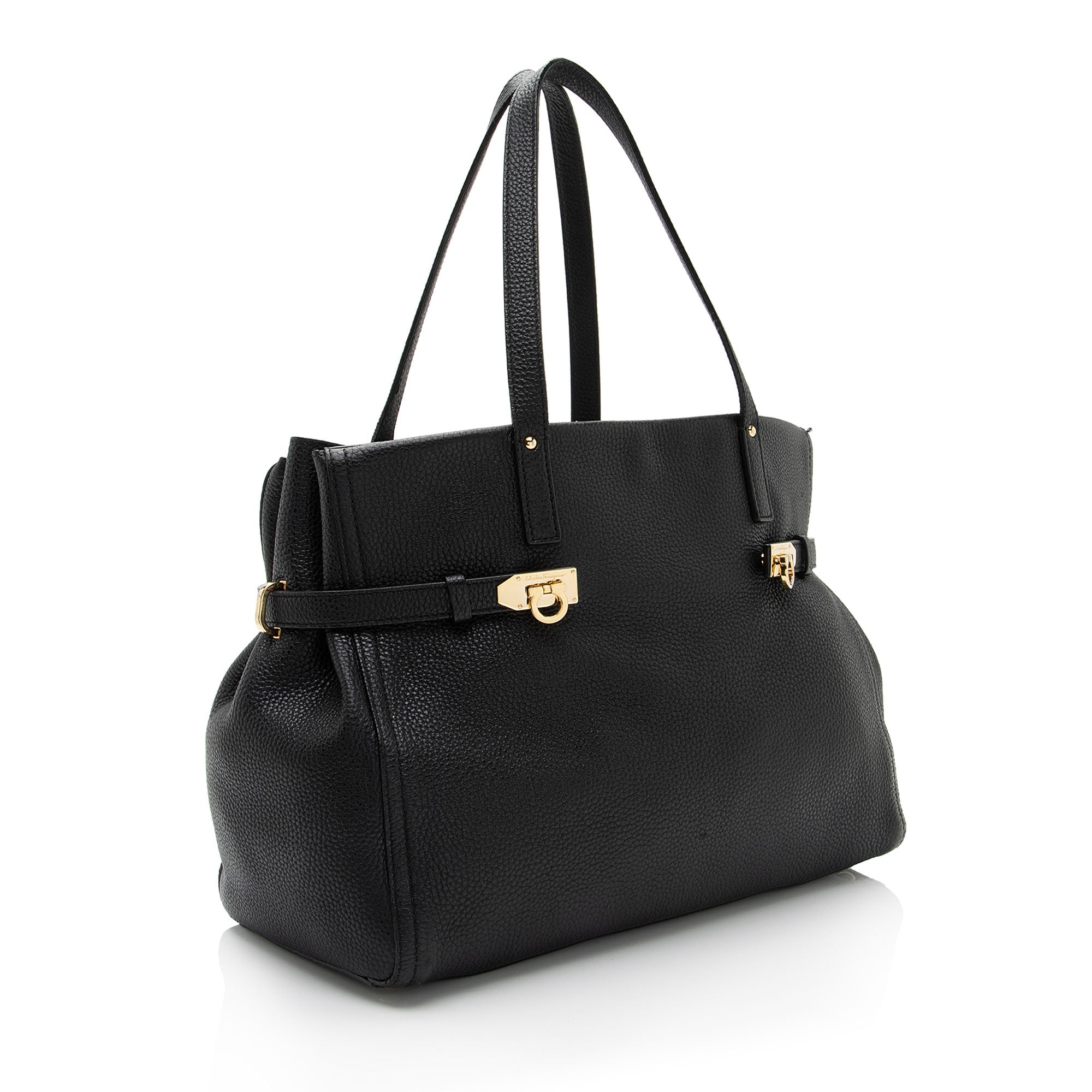 Salvatore Ferragamo Leather Nencia Tote (SHF-8FNEBa)