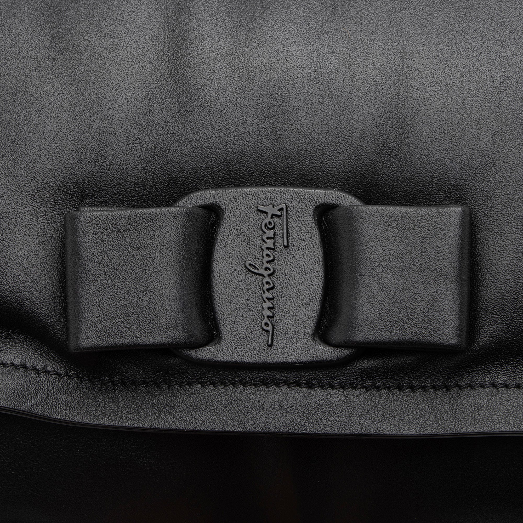 Ferragamo Leather Viva Bow Medium Bag