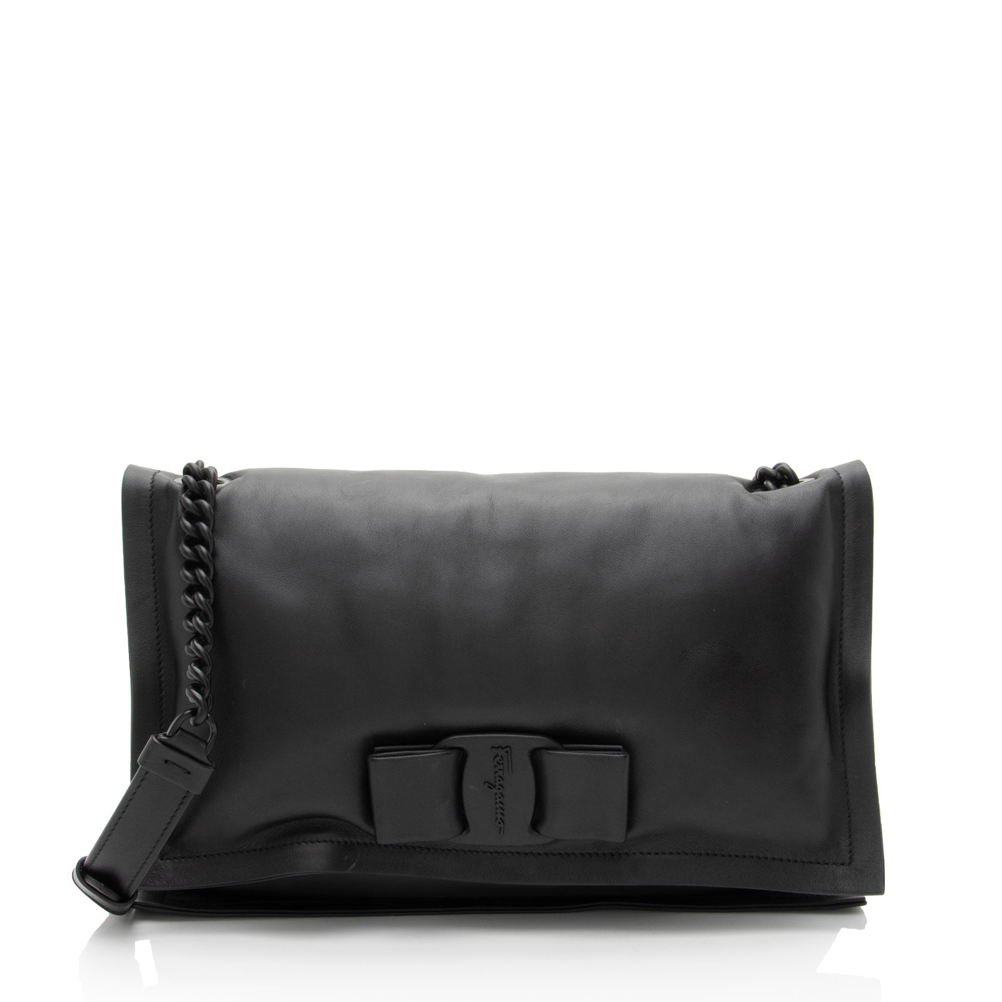Ferragamo Leather Viva Bow Medium Bag