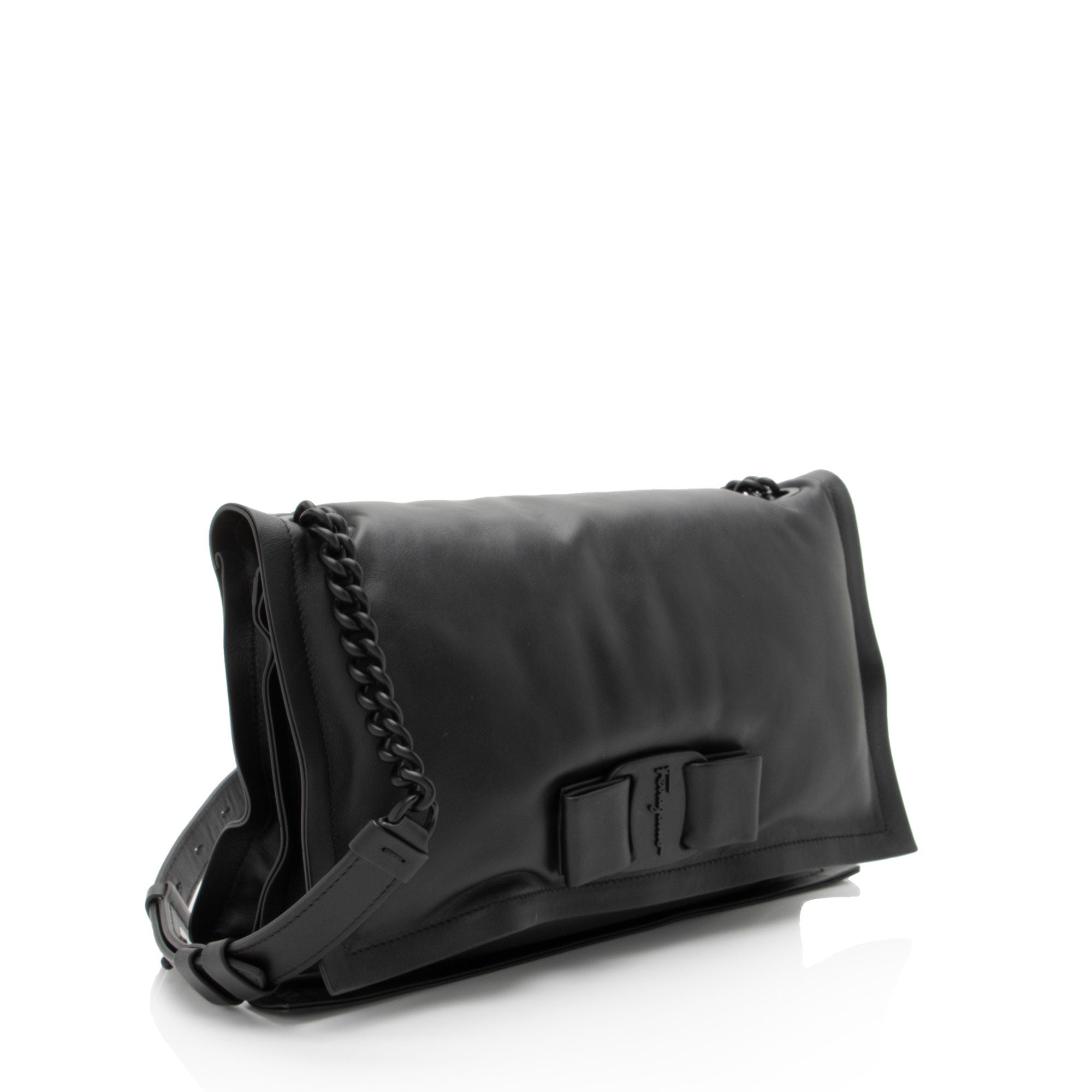 Ferragamo Leather Viva Bow Medium Bag