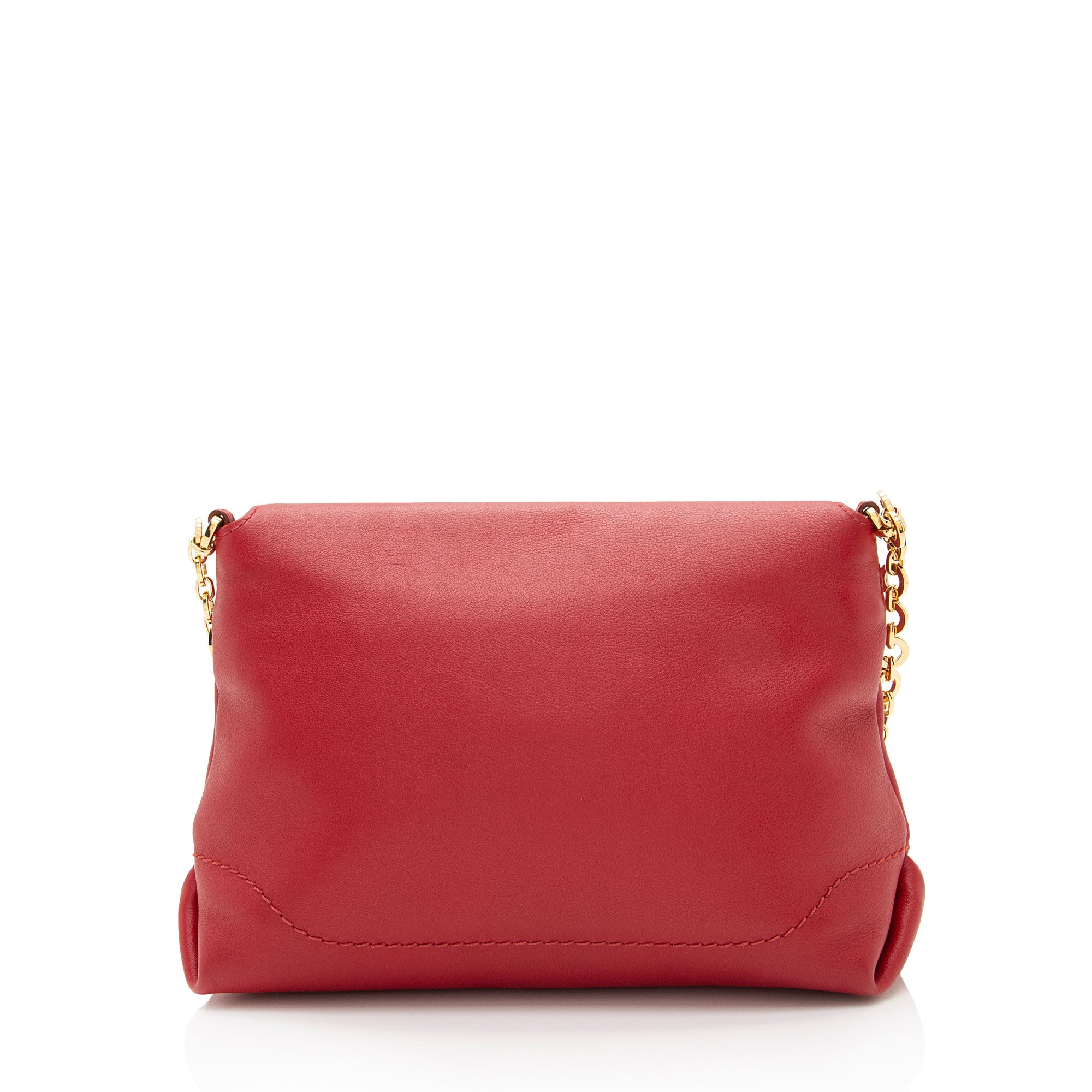 Salvatore Ferragamo Leather W Chain Shoulder Bag (SHF-gH3WOn)