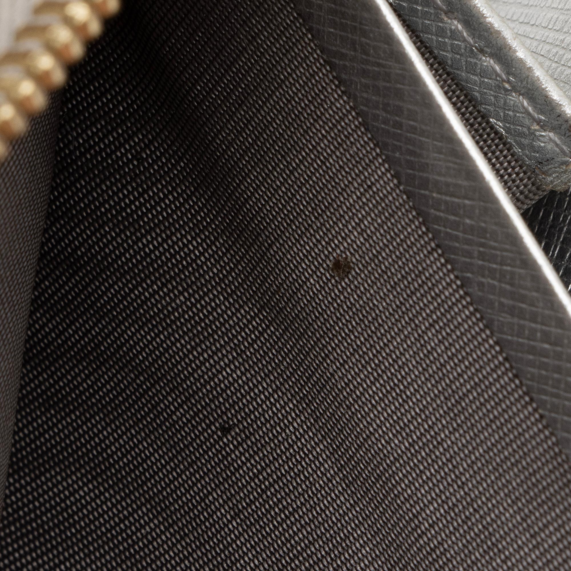 Salvatore Ferragamo Metallic Saffiano Vara Zip Continental Wallet (SHF-23110)