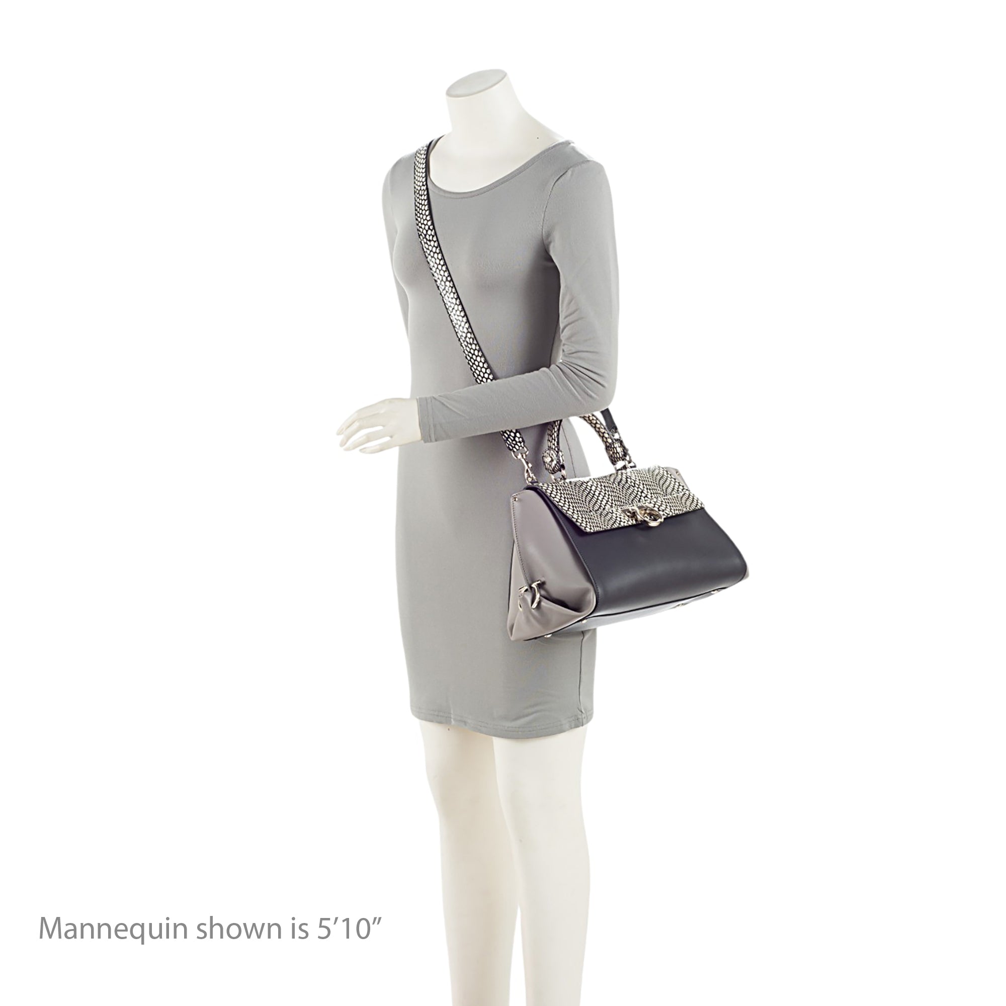 Salvatore Ferragamo Python Tricolor Sofia Medium Top Handle (SHF-PH9n6v)