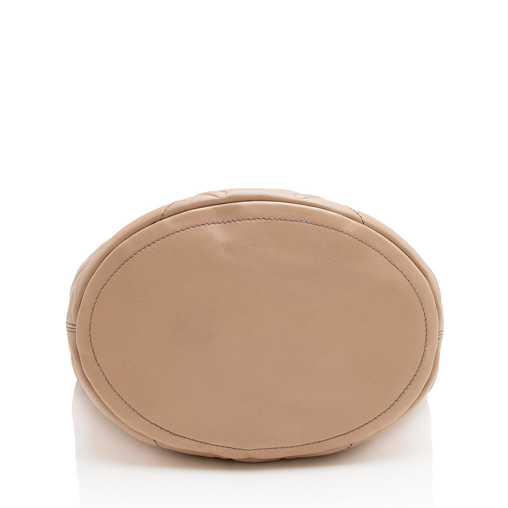 Salvatore Ferragamo Quilted Calfskin Bucket Bag (SHF-22030)