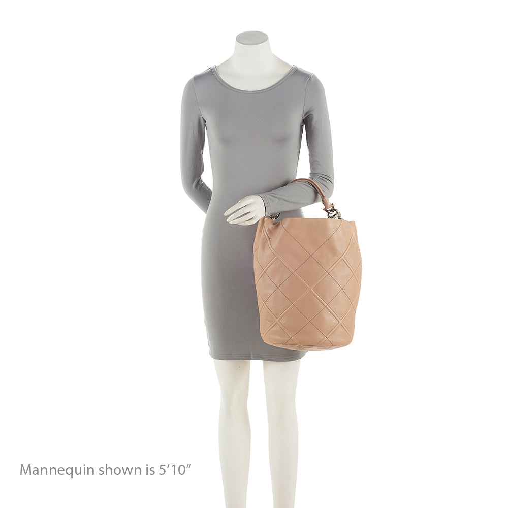 Salvatore Ferragamo Quilted Calfskin Bucket Bag (SHF-22030)