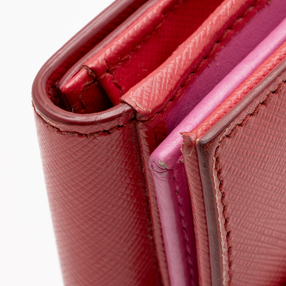 Salvatore Ferragamo Saffiano French Wallet (SHF-22091)