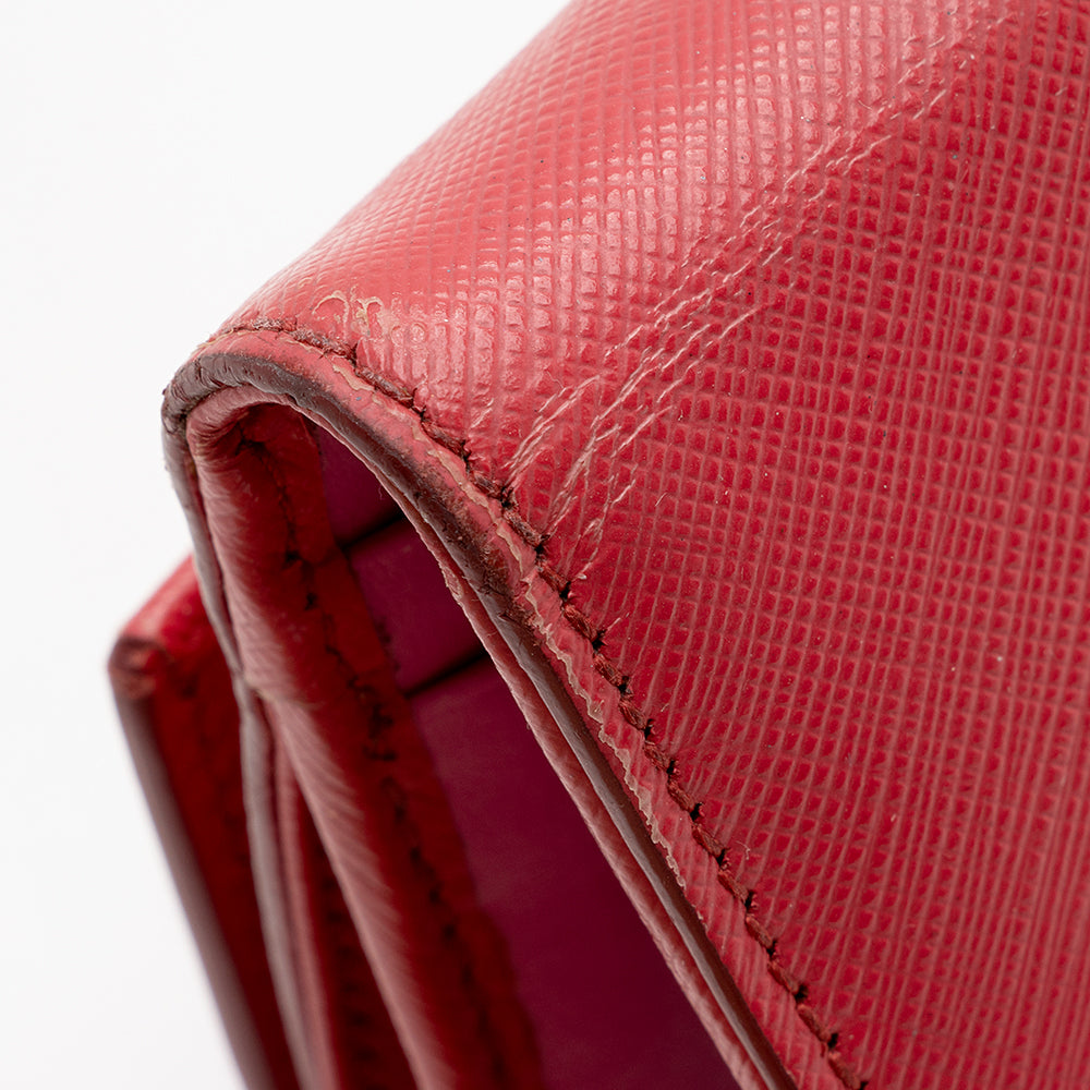 Salvatore Ferragamo Saffiano French Wallet (SHF-22091)