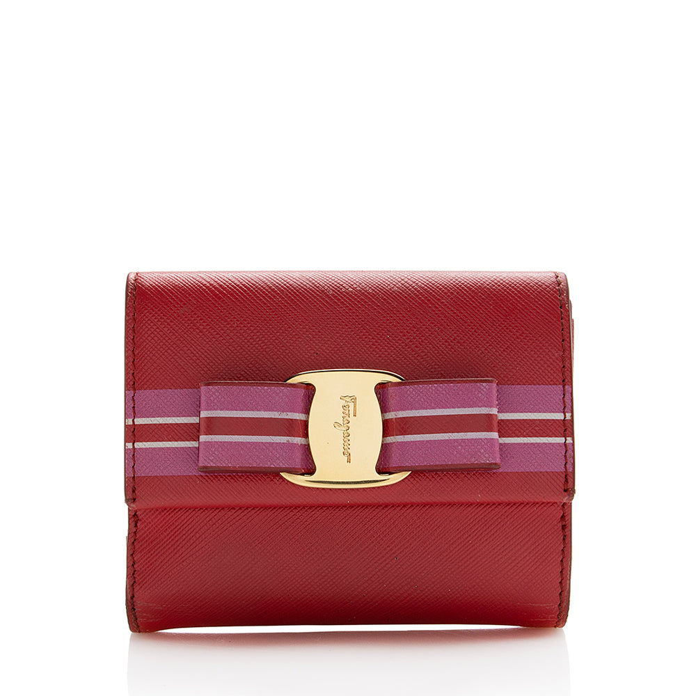 Salvatore Ferragamo Saffiano French Wallet (SHF-22091)