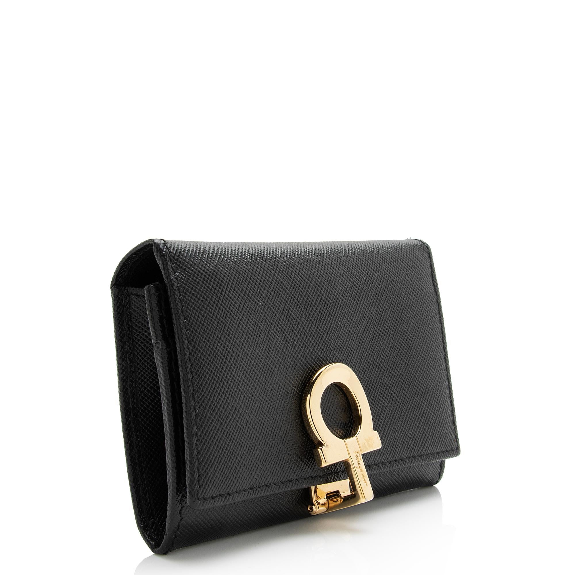 Salvatore Ferragamo Saffiano Gancini Key Holder Card Case (SHF-23835)