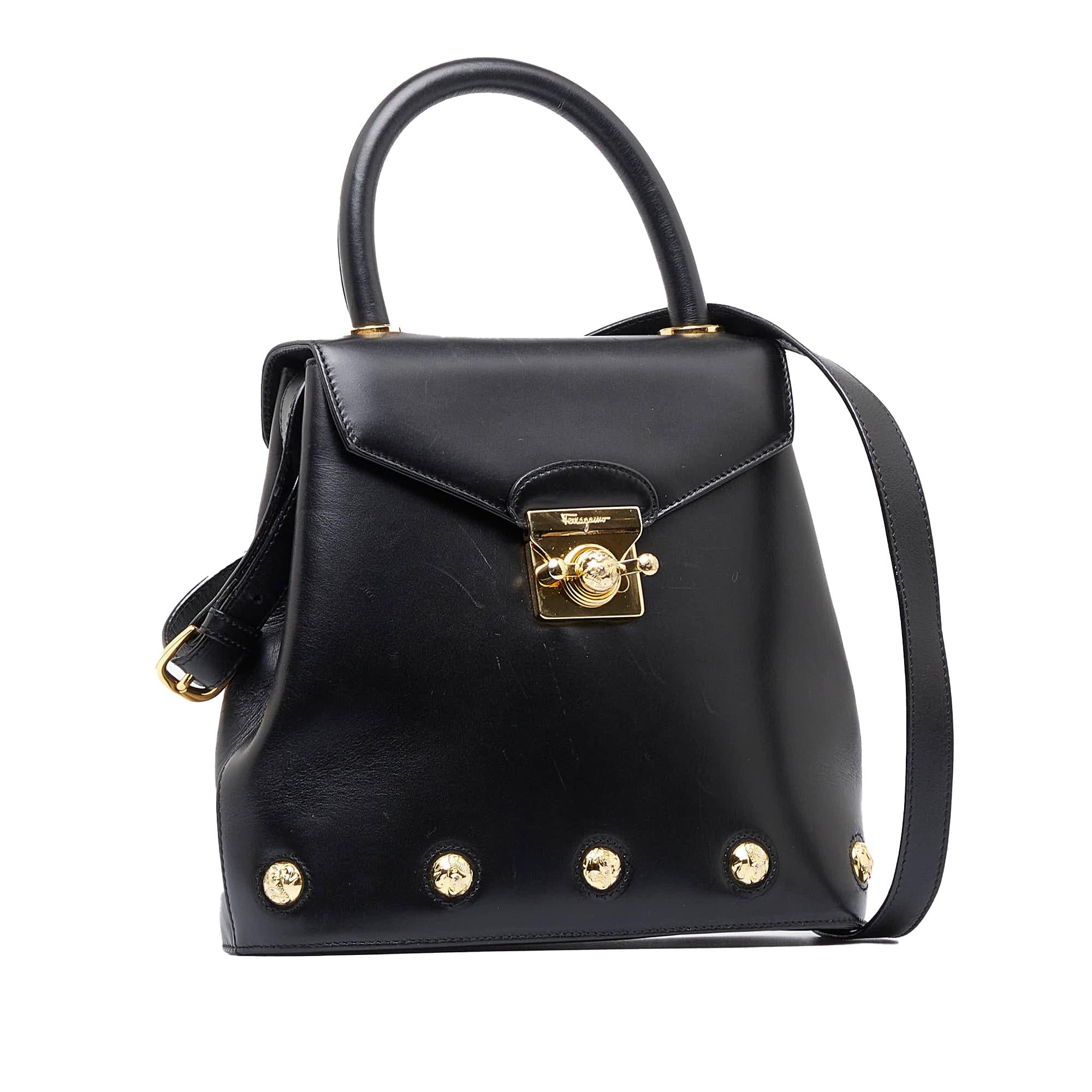Salvatore Ferragamo Studded Leather Satchel (SHG-oHHaE5)