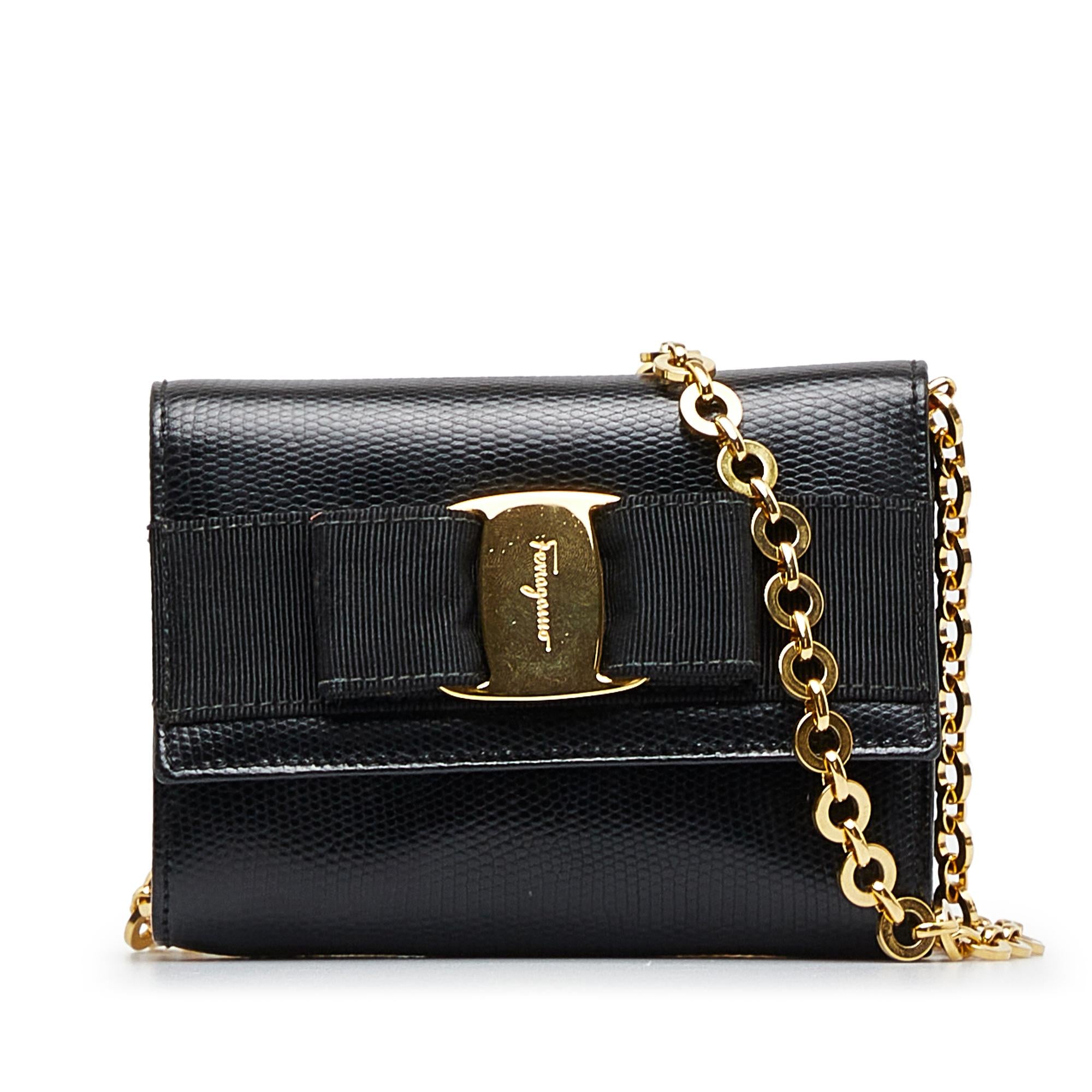 Salvatore Ferragamo Vara Bow Embossed Crossbody (SHG-25eORR)