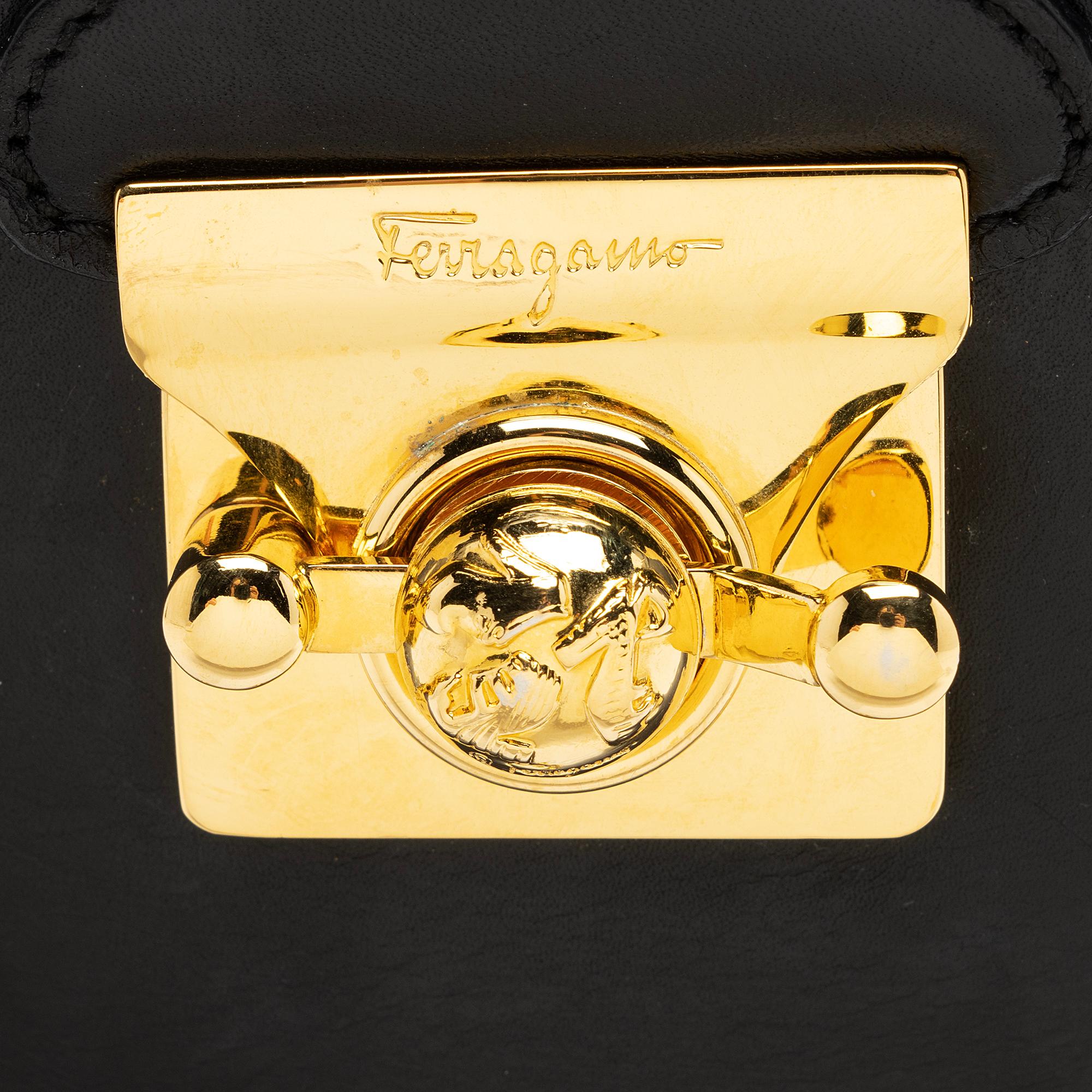 Salvatore Ferragamo Vintage Leather Studded Small Backpack (SHF-23062)