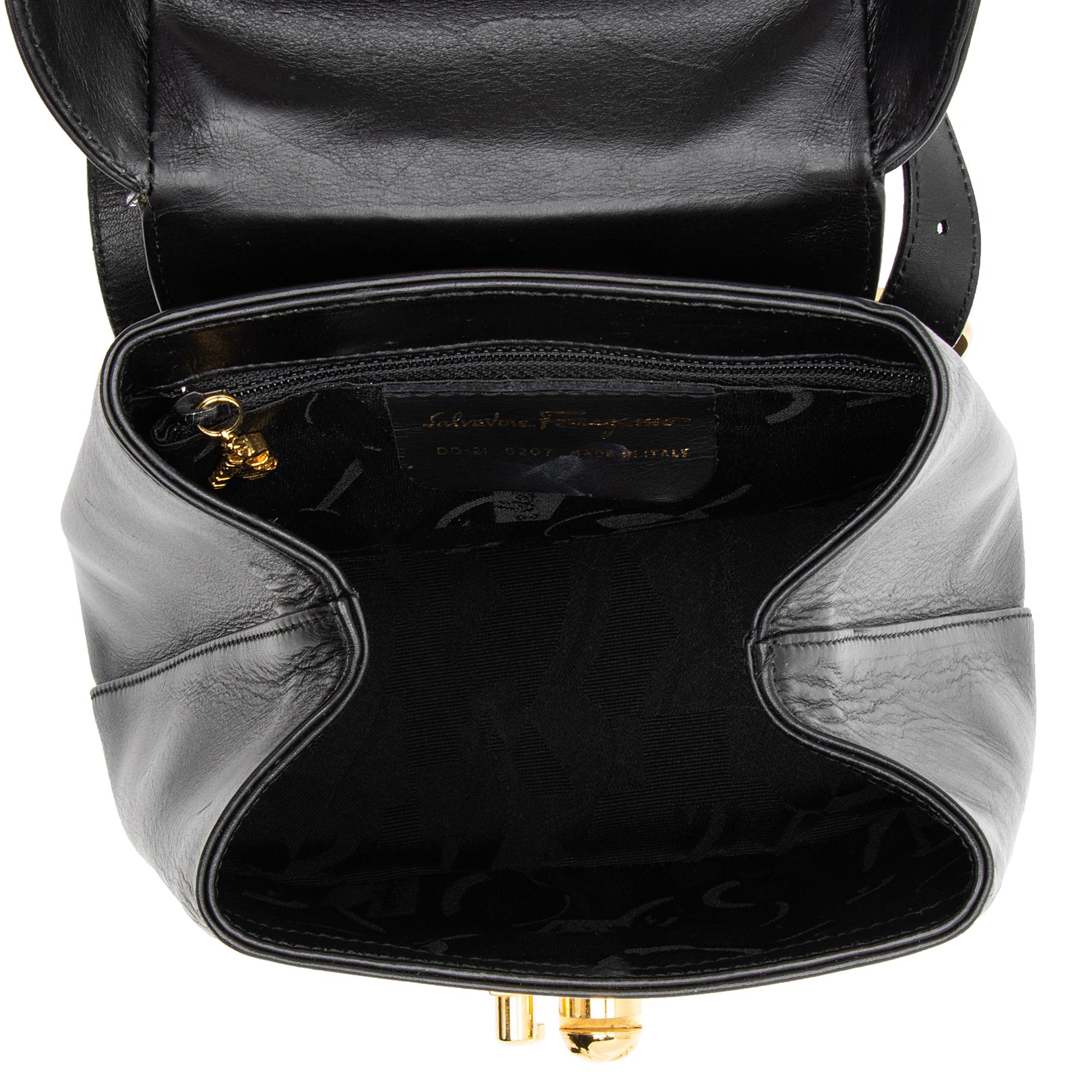 Salvatore Ferragamo Vintage Leather Studded Small Backpack (SHF-23062)