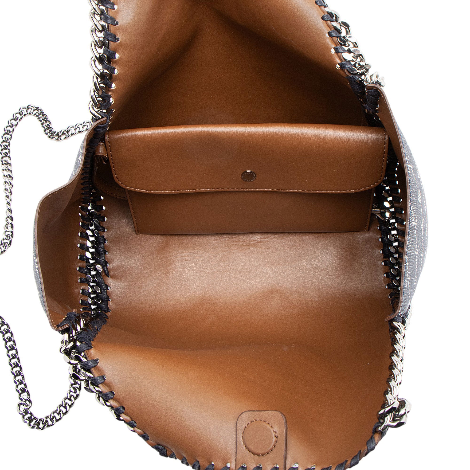 Stella McCartney Denim Logo Falabella Reversible Mini Tote