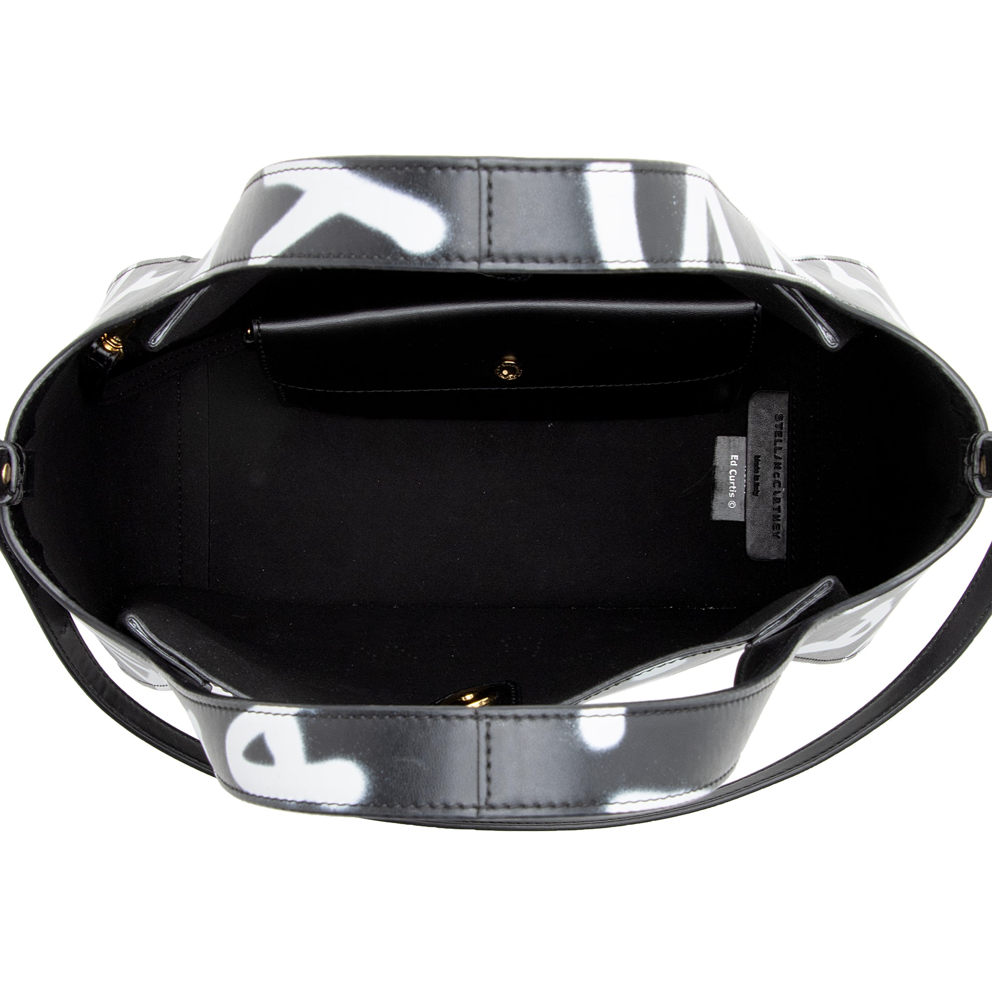 Stella McCartney Eco Alter Nappa Graffiti Logo Mini Tote (SHF-23003)