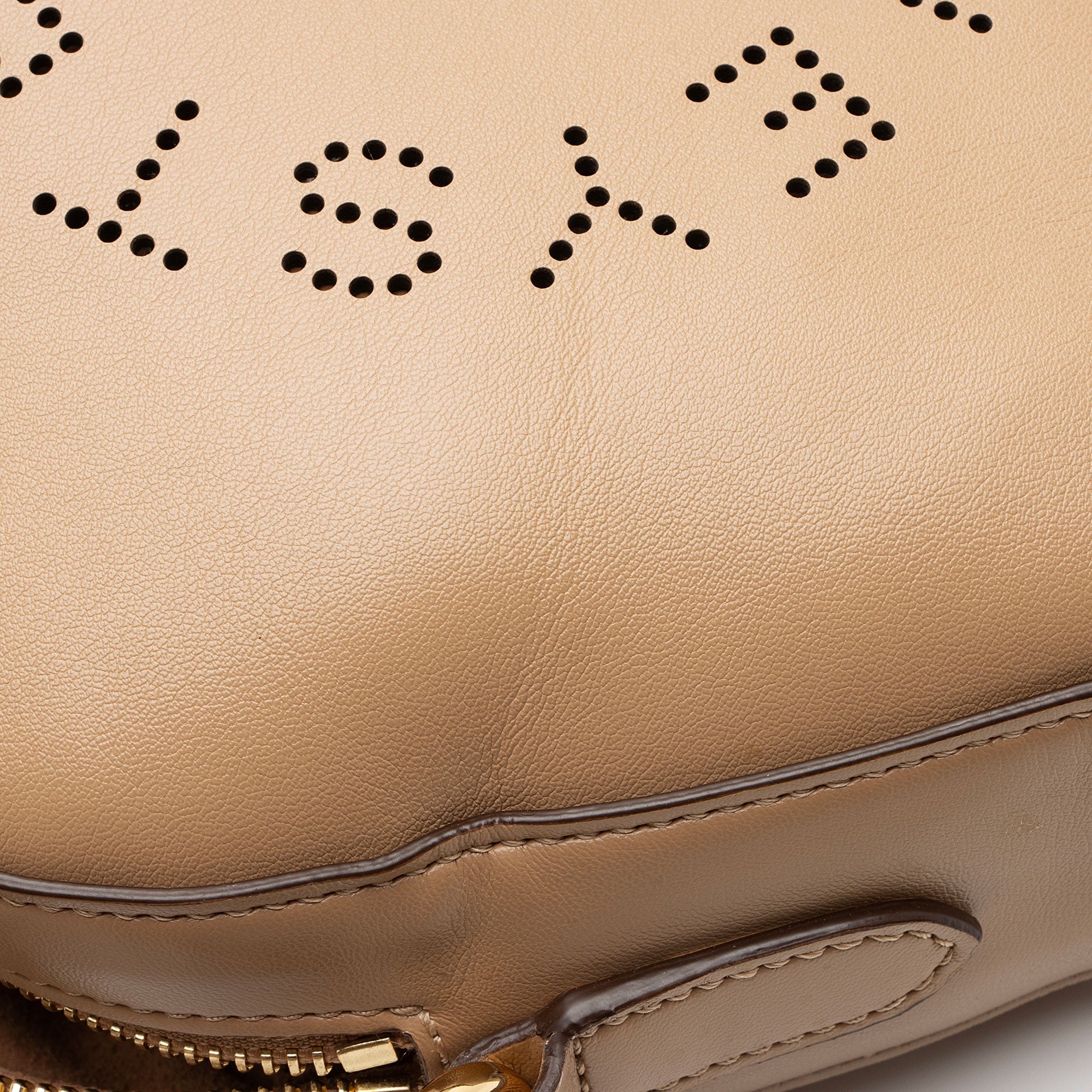 Stella McCartney Eco Alter Nappa Perforated Logo Mini Camera Bag (SHF-Cf8nbD)