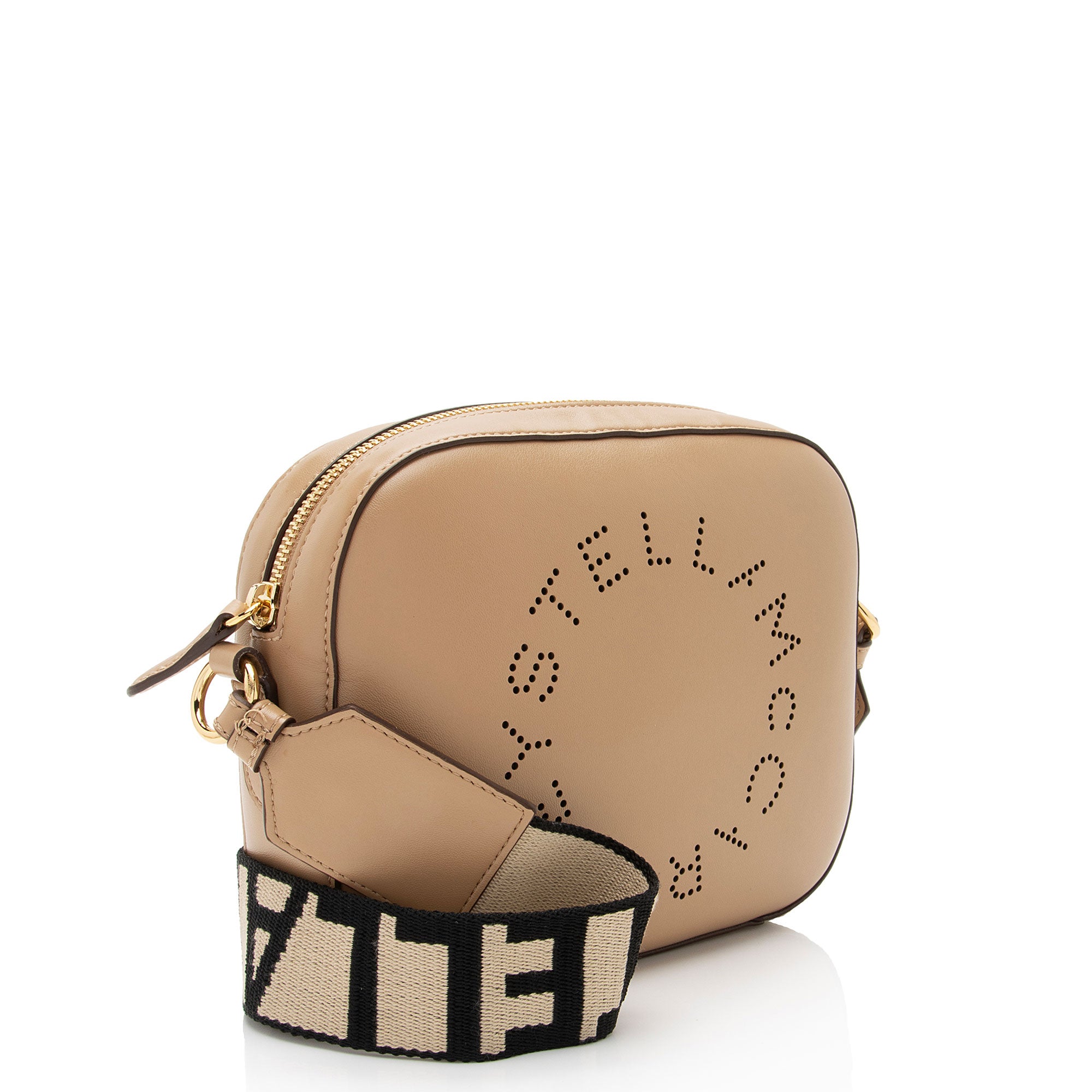 Stella McCartney Eco Alter Nappa Perforated Logo Mini Camera Bag (SHF-Cf8nbD)