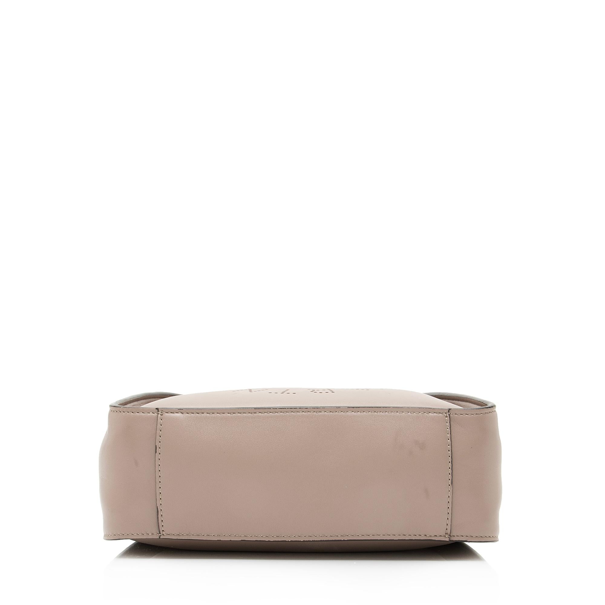 Stella McCartney Eco Alter Nappa Perforated Logo Mini Crossbody Bag (SHF-23374)