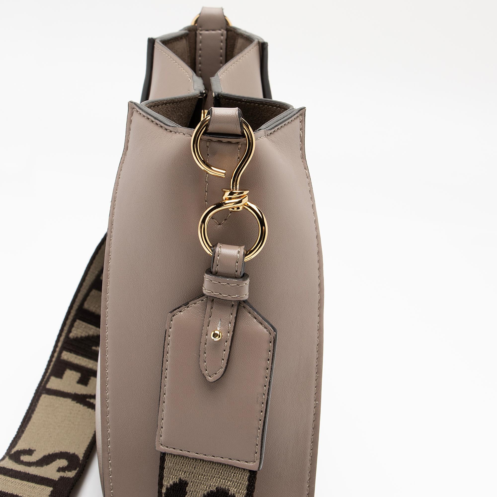 Stella McCartney Eco Alter Nappa Perforated Logo Mini Crossbody Bag (SHF-23374)