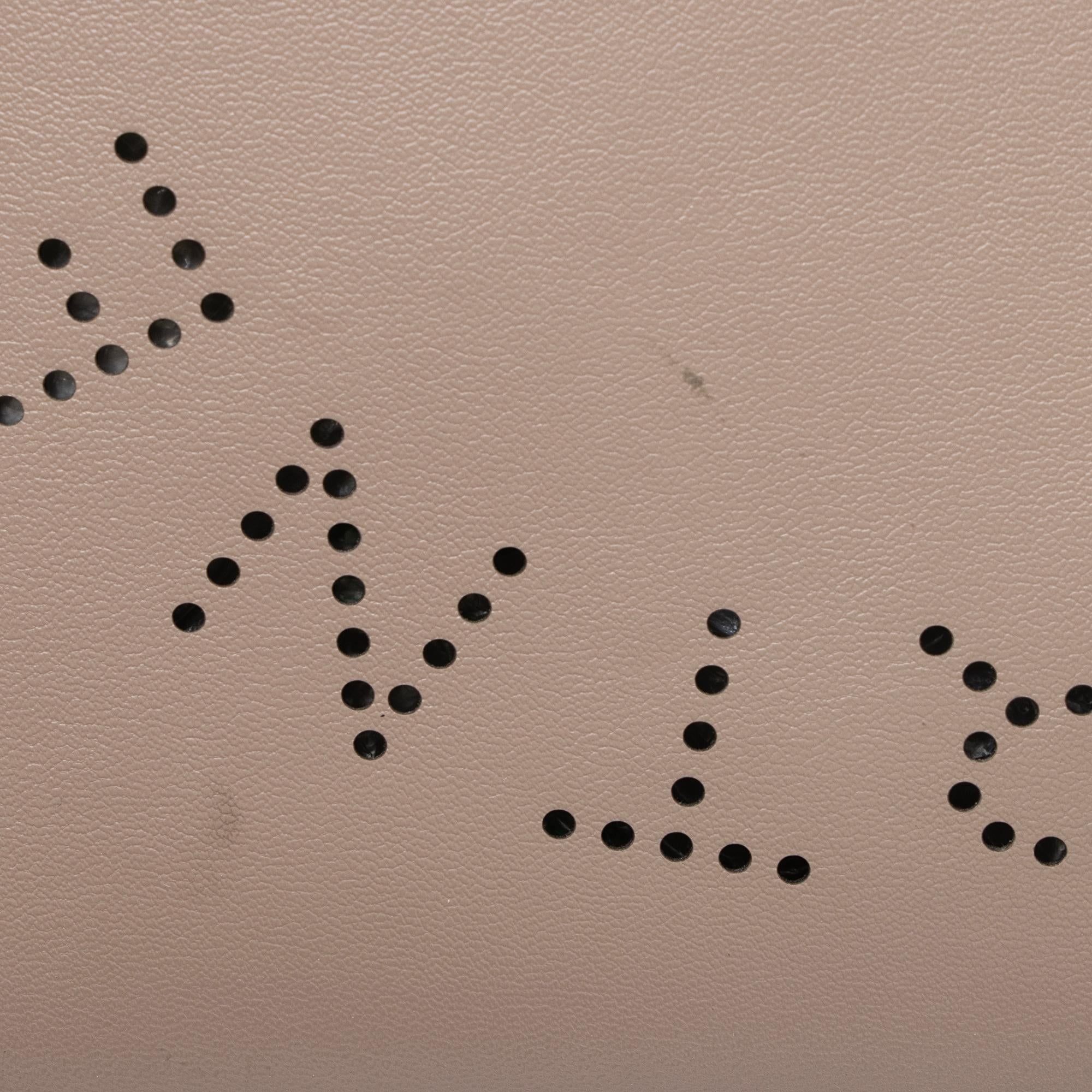 Stella McCartney Eco Alter Nappa Perforated Logo Mini Crossbody Bag (SHF-23374)