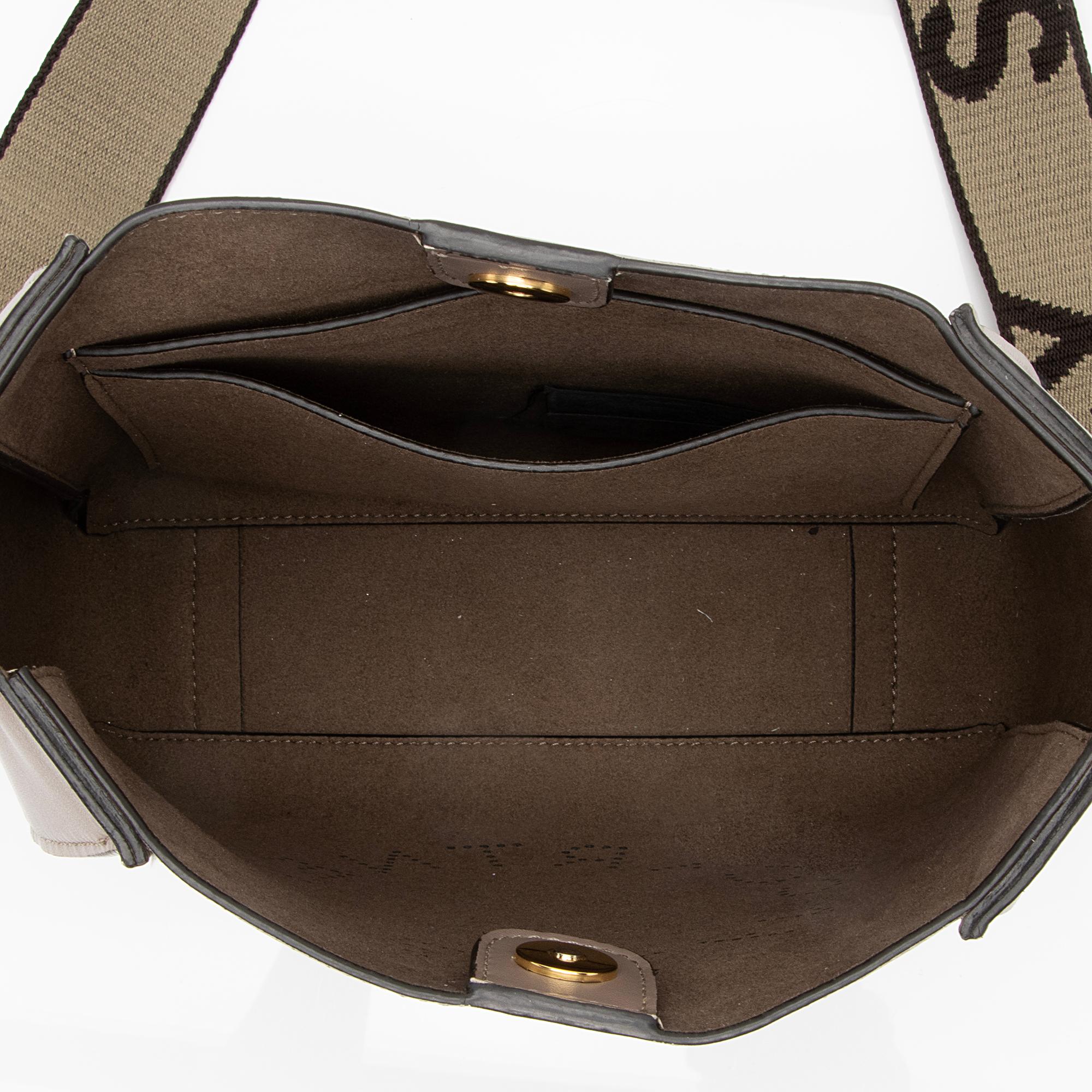 Stella McCartney Eco Alter Nappa Perforated Logo Mini Crossbody Bag (SHF-23374)