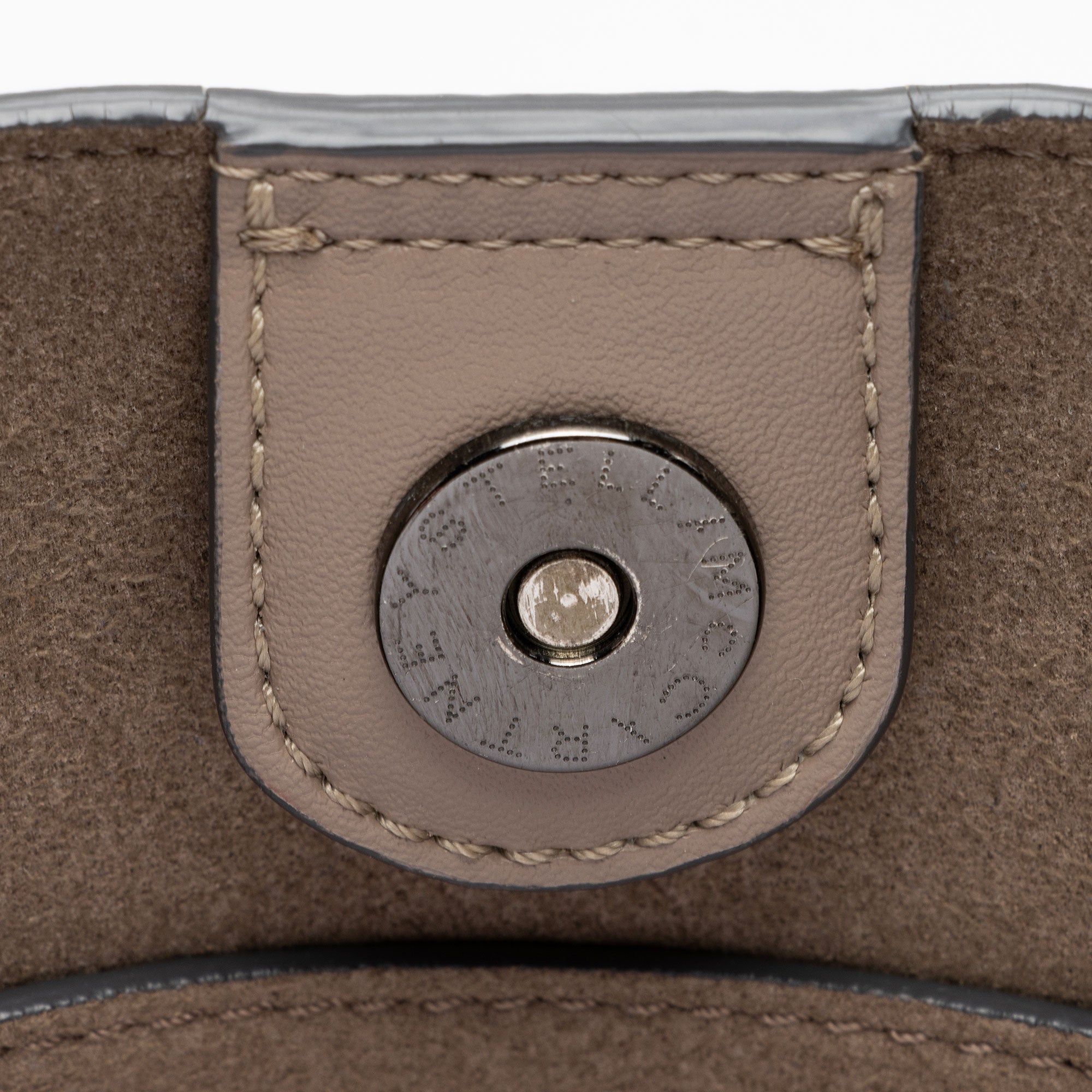Stella McCartney Eco Alter Nappa Perforated Logo Mini Crossbody (SHF-K9g7PG)