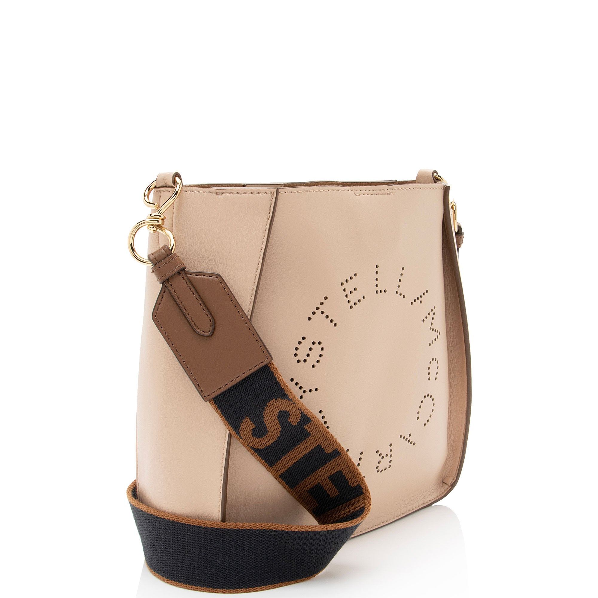 Stella McCartney Eco Alter Nappa Perforated Logo Mini Crossbody