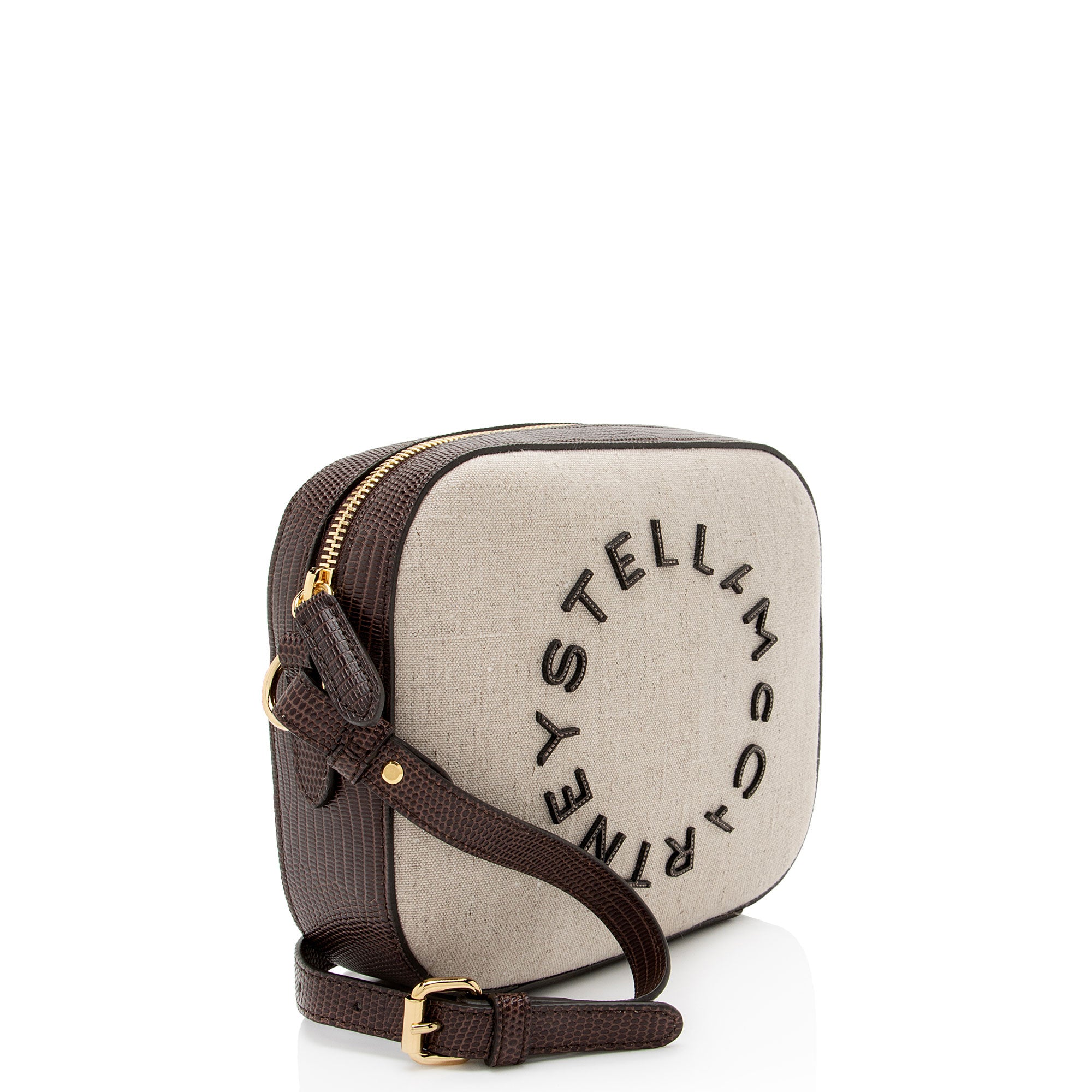 Stella McCartney Eco Canvas Perforated Logo Mini Camera Bag